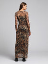 Sheer leopard maxi dress