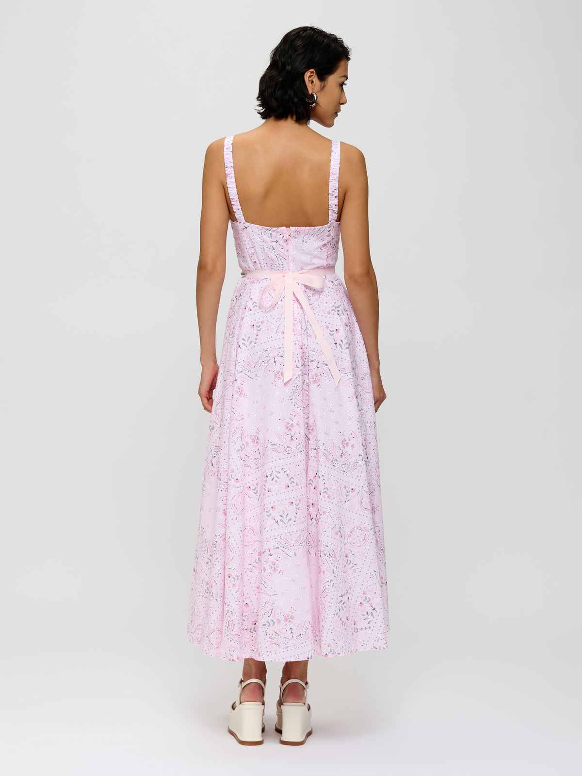 Robe midi brodée