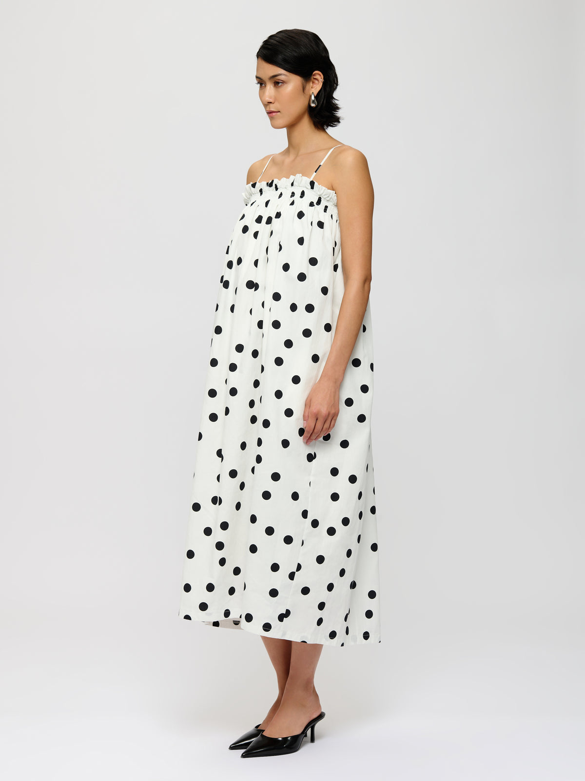 Robe ballon à pois