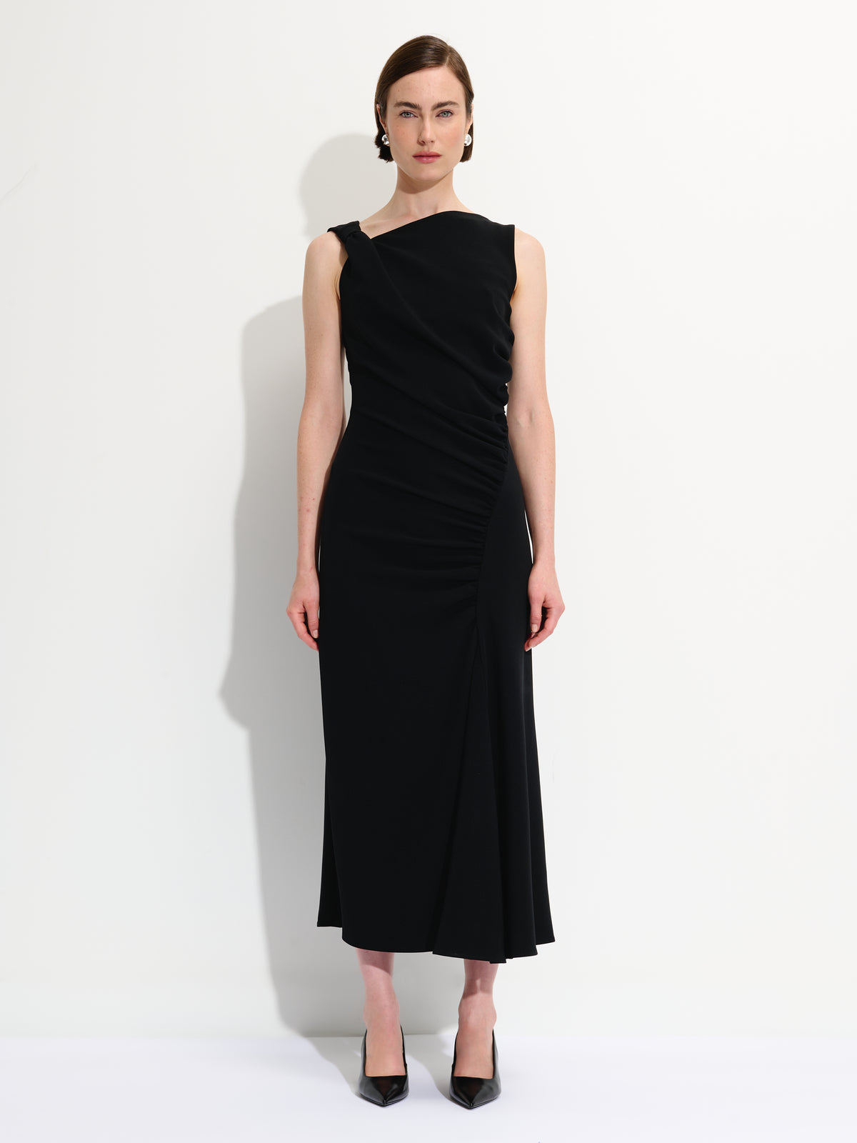 Asymmetrical Gathered Dress