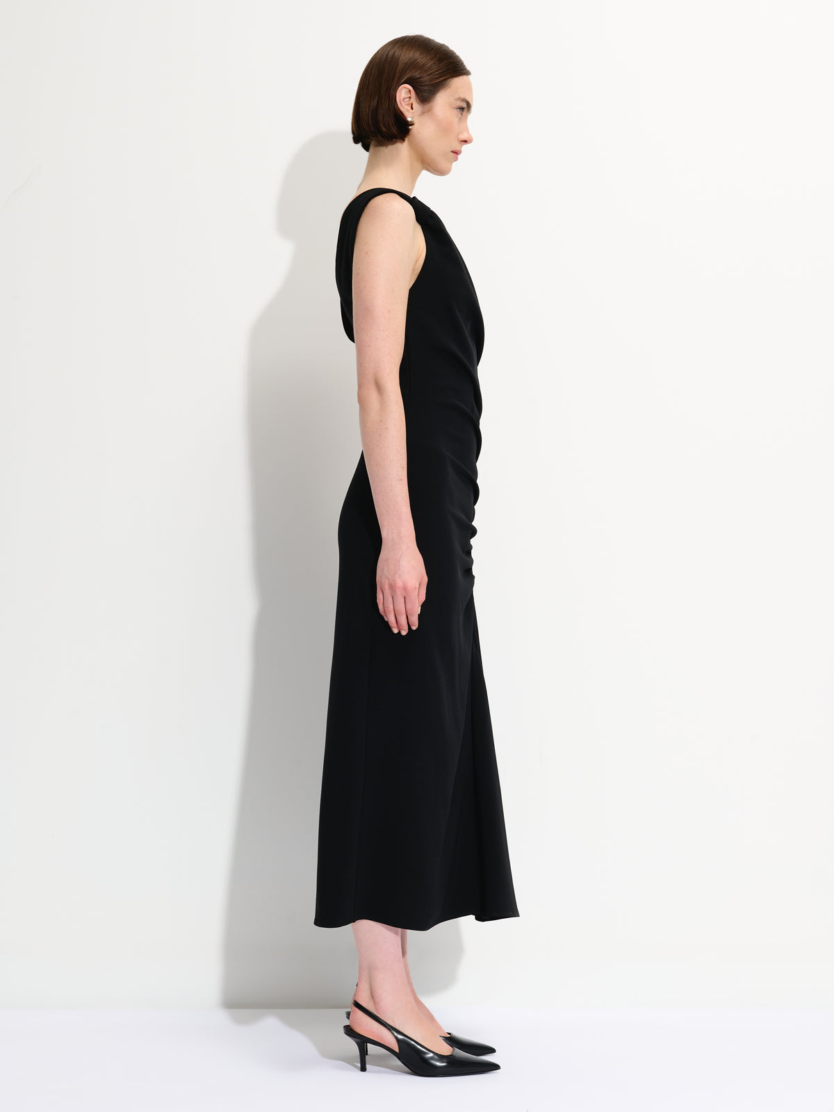 Asymmetrical Gathered Dress