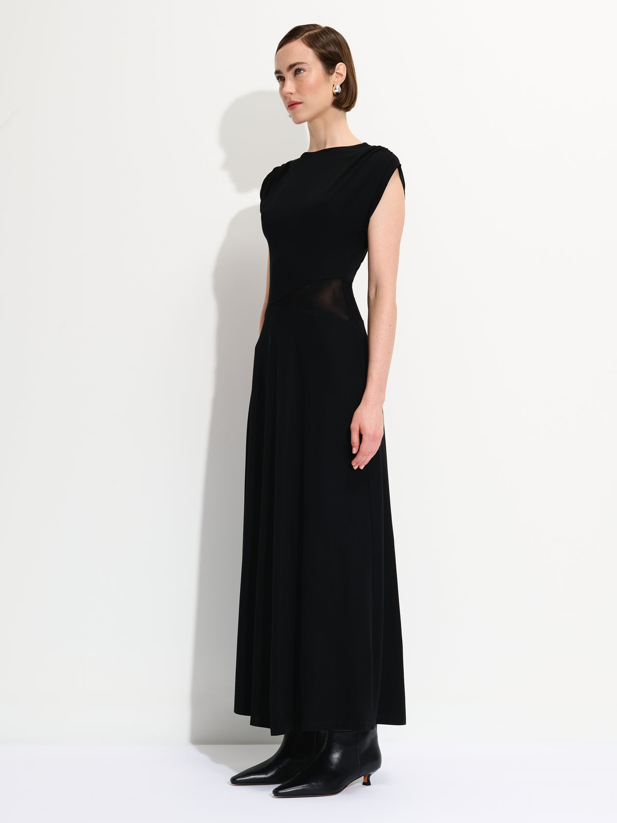 Robe longue découpée