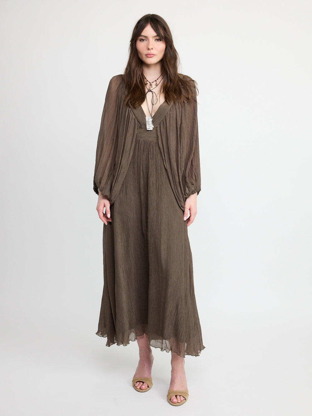 Robe plissée drapée
