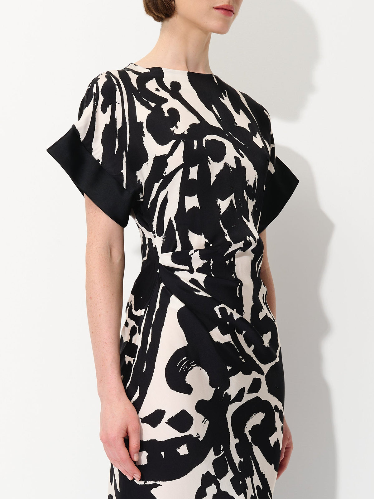 Printed Draped Dress