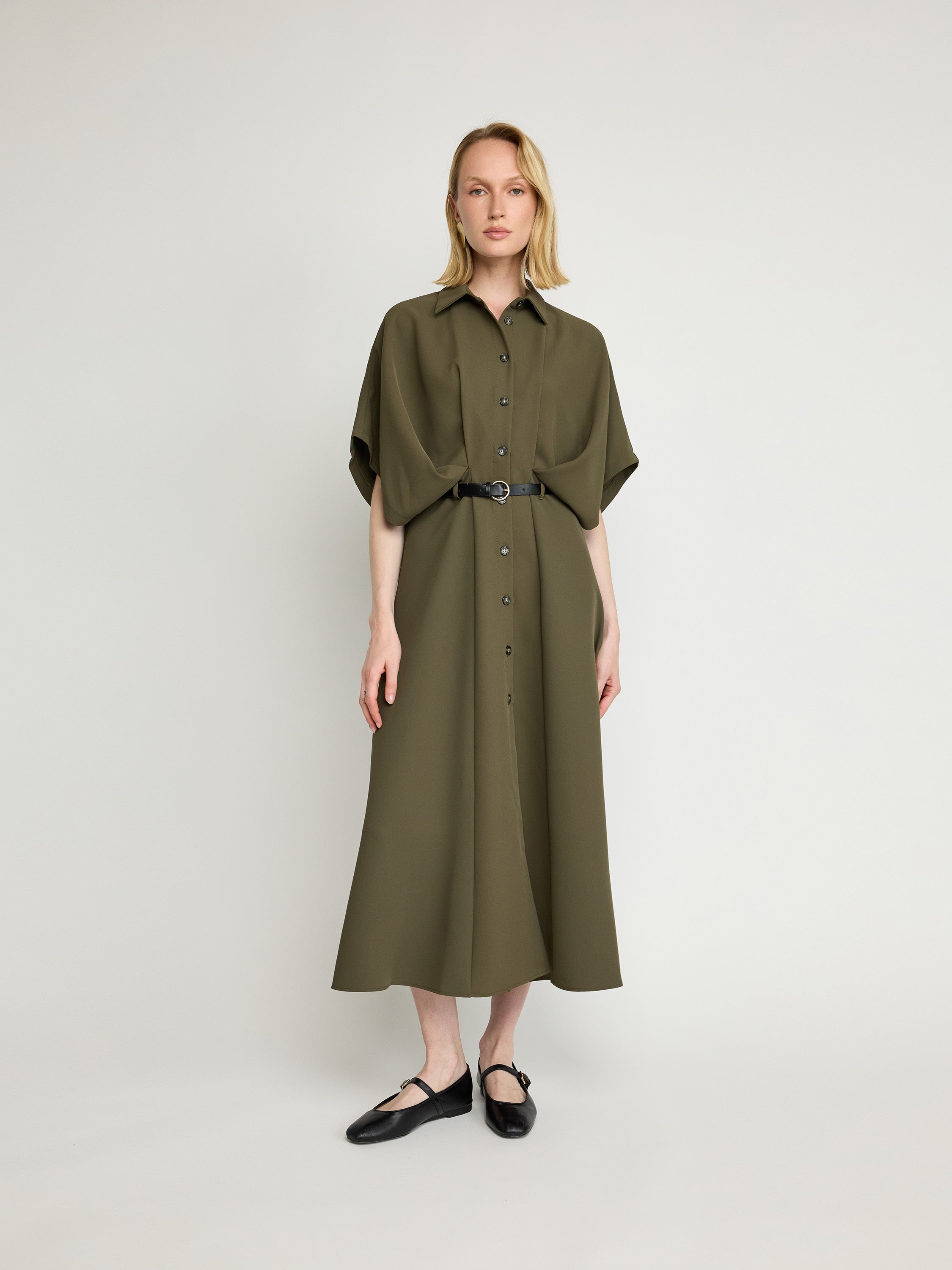 Belted Shirt Dress