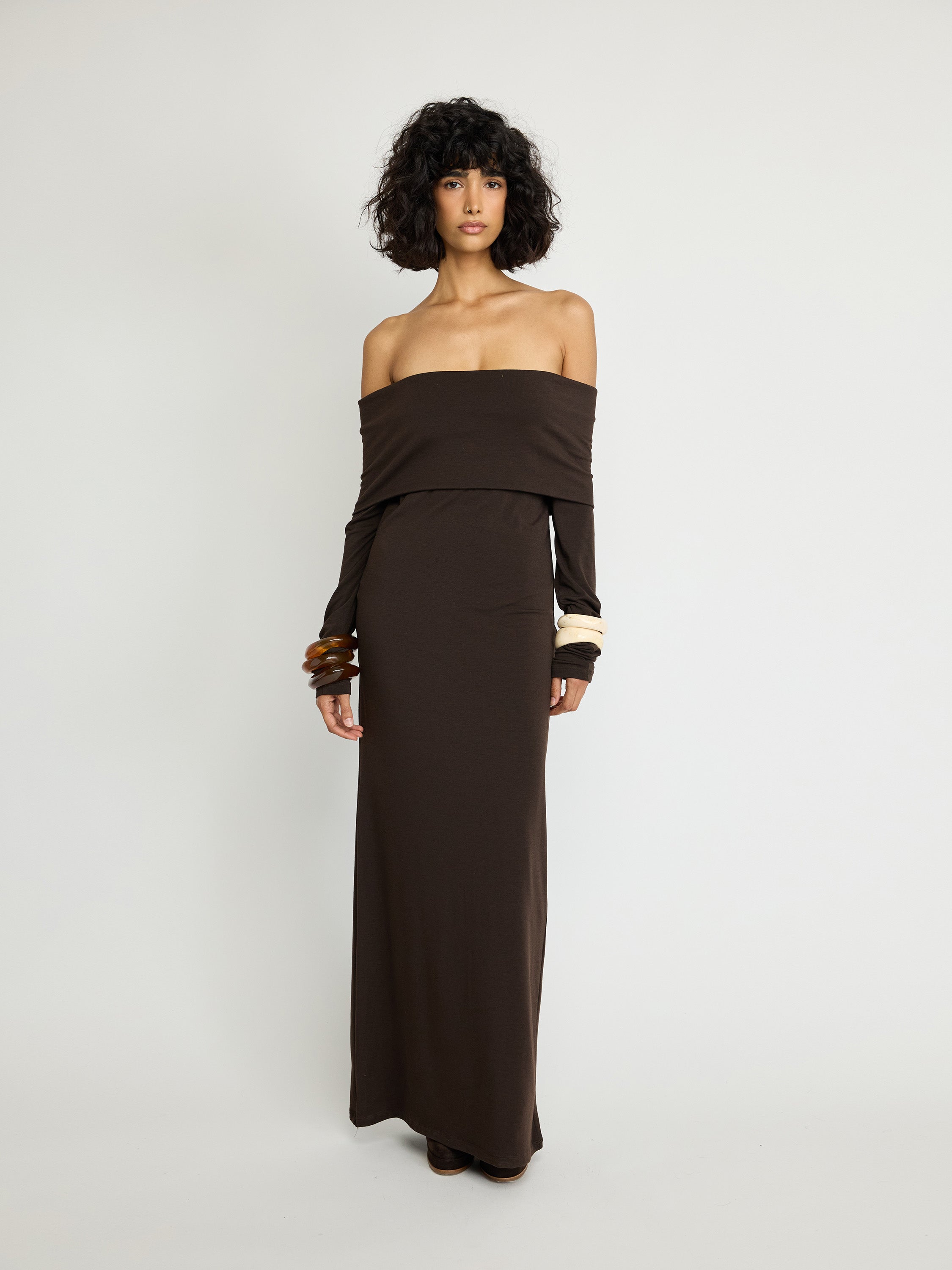 Off-Shoulder Maxi Dress