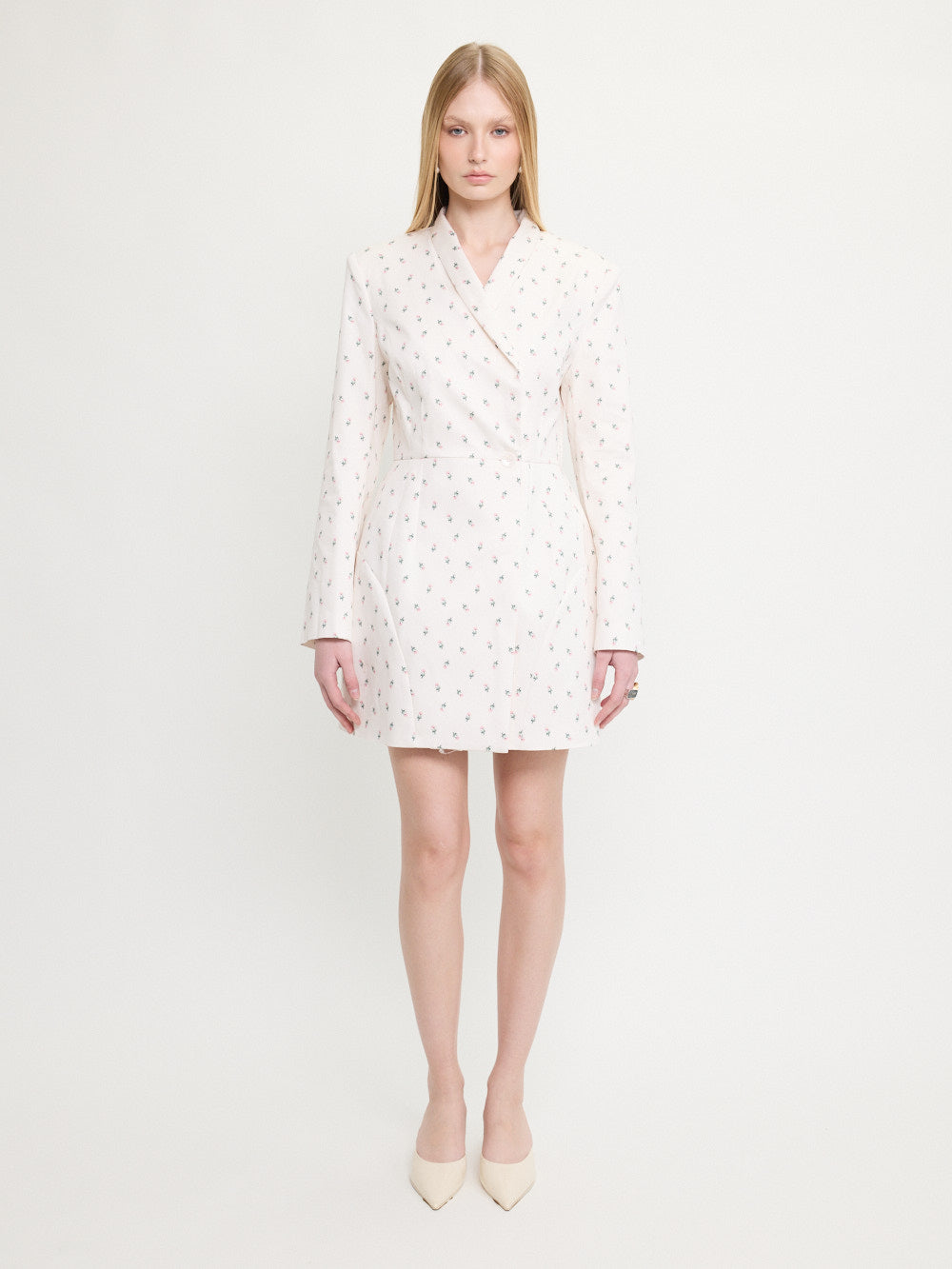 Mini-robe florale ajustée