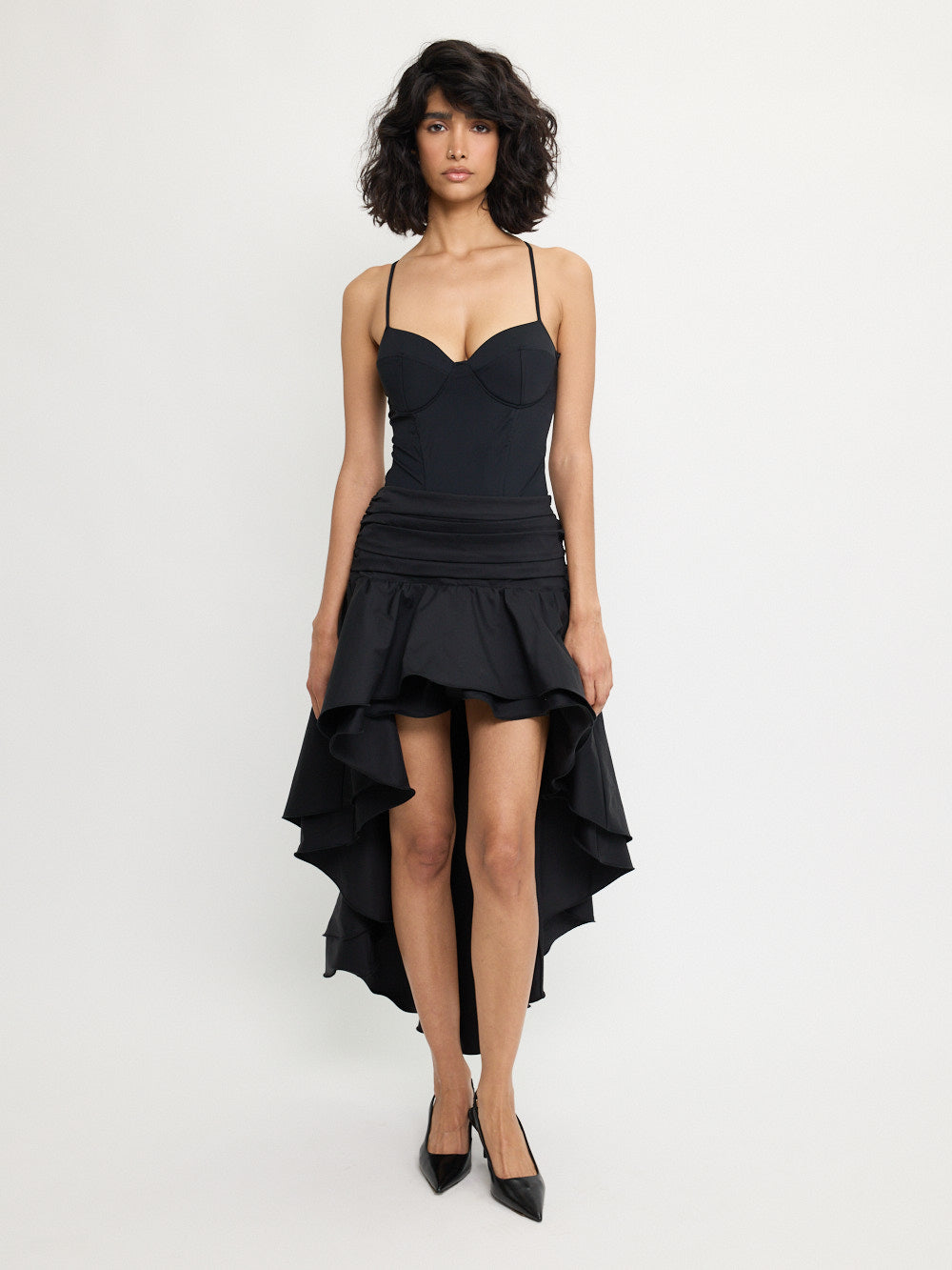 Ruffle Midi Skirt