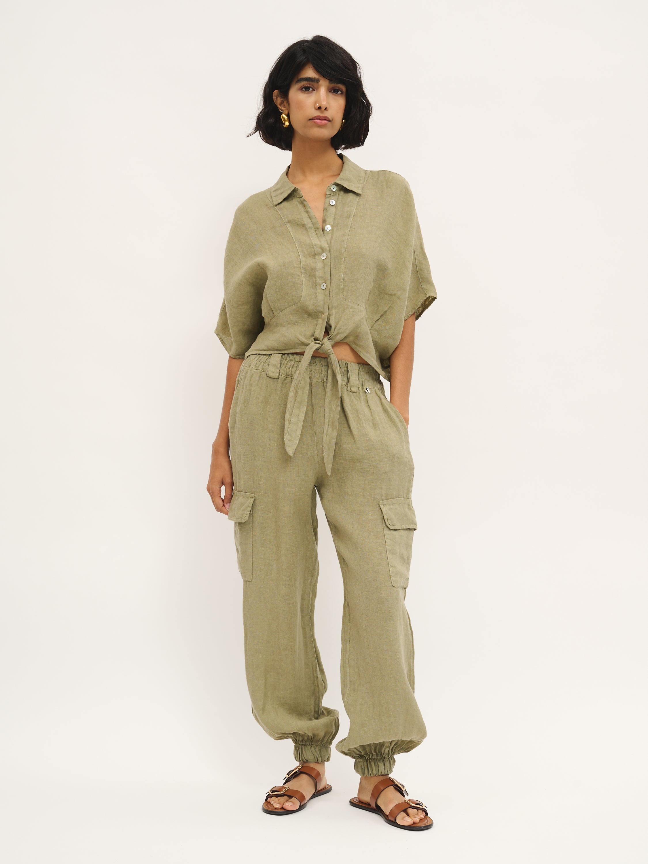 Linen Cargo Pant