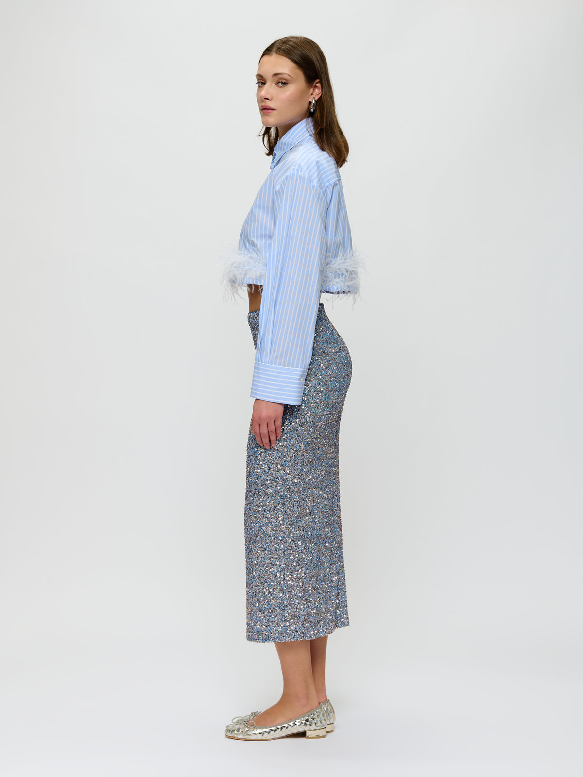 Sequins A-Line Skirt