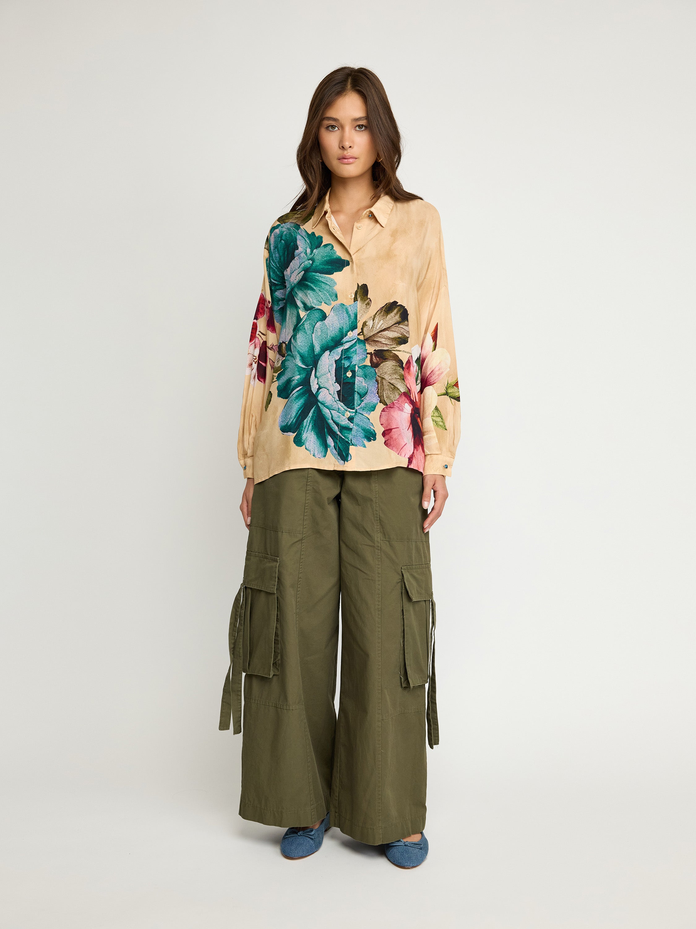 Chemise en viscose à imprimé floral