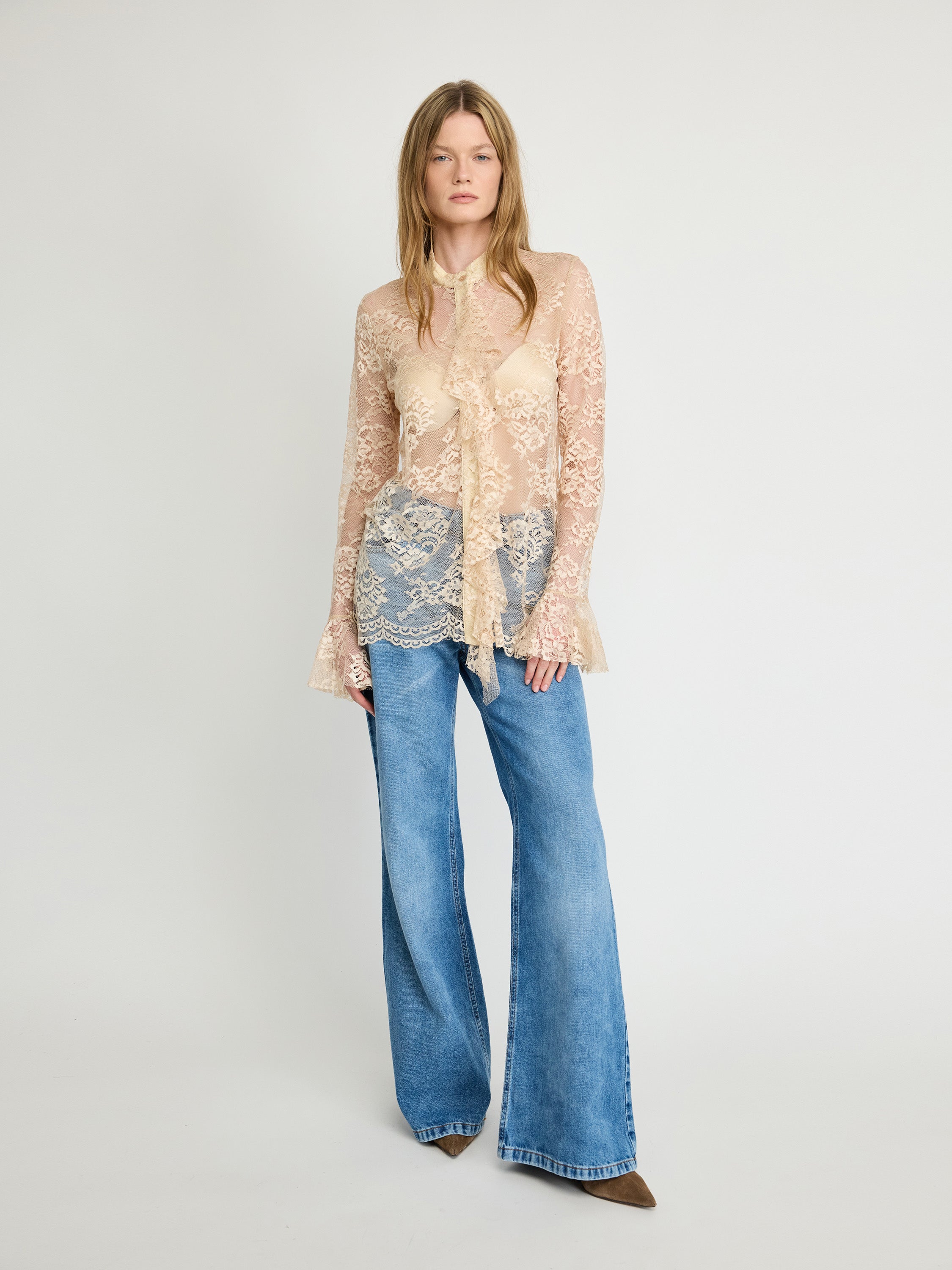 Sheer Lace Blouse