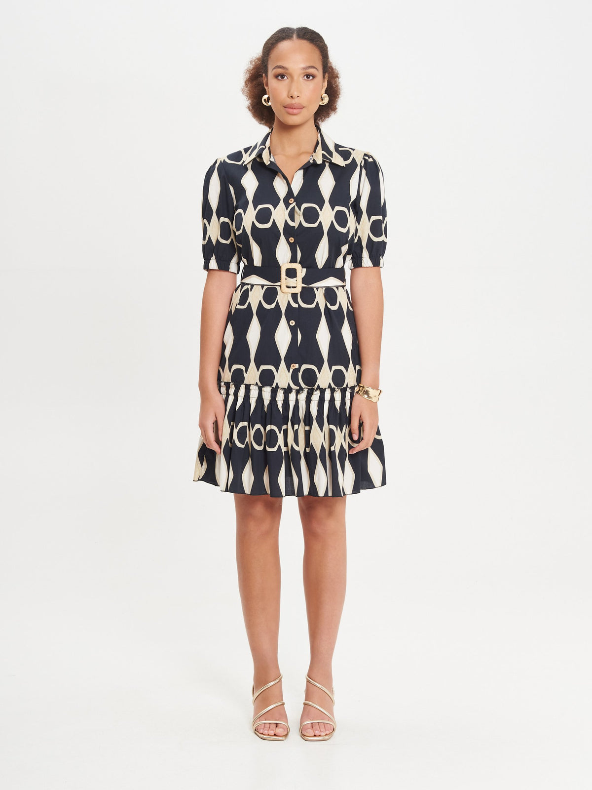 Printed Flouncy Dress