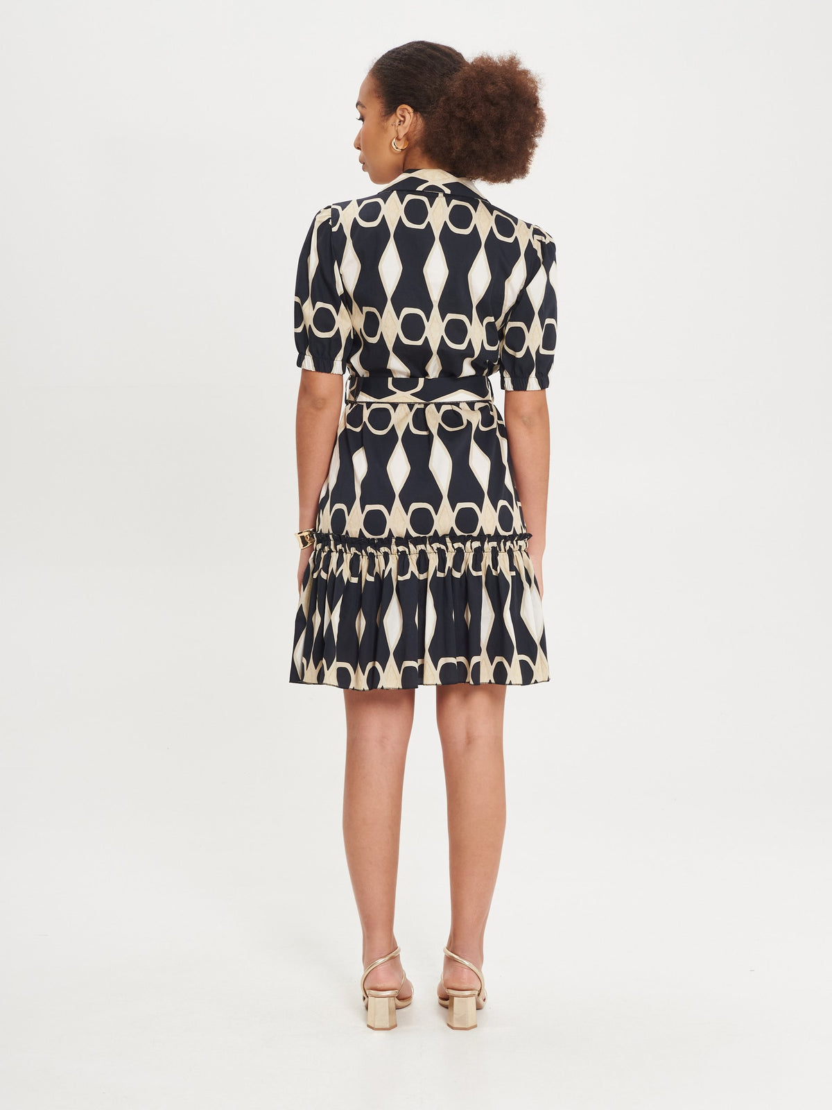 Printed Flouncy Dress