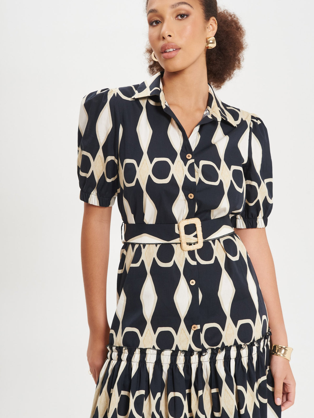 Printed Flouncy Dress