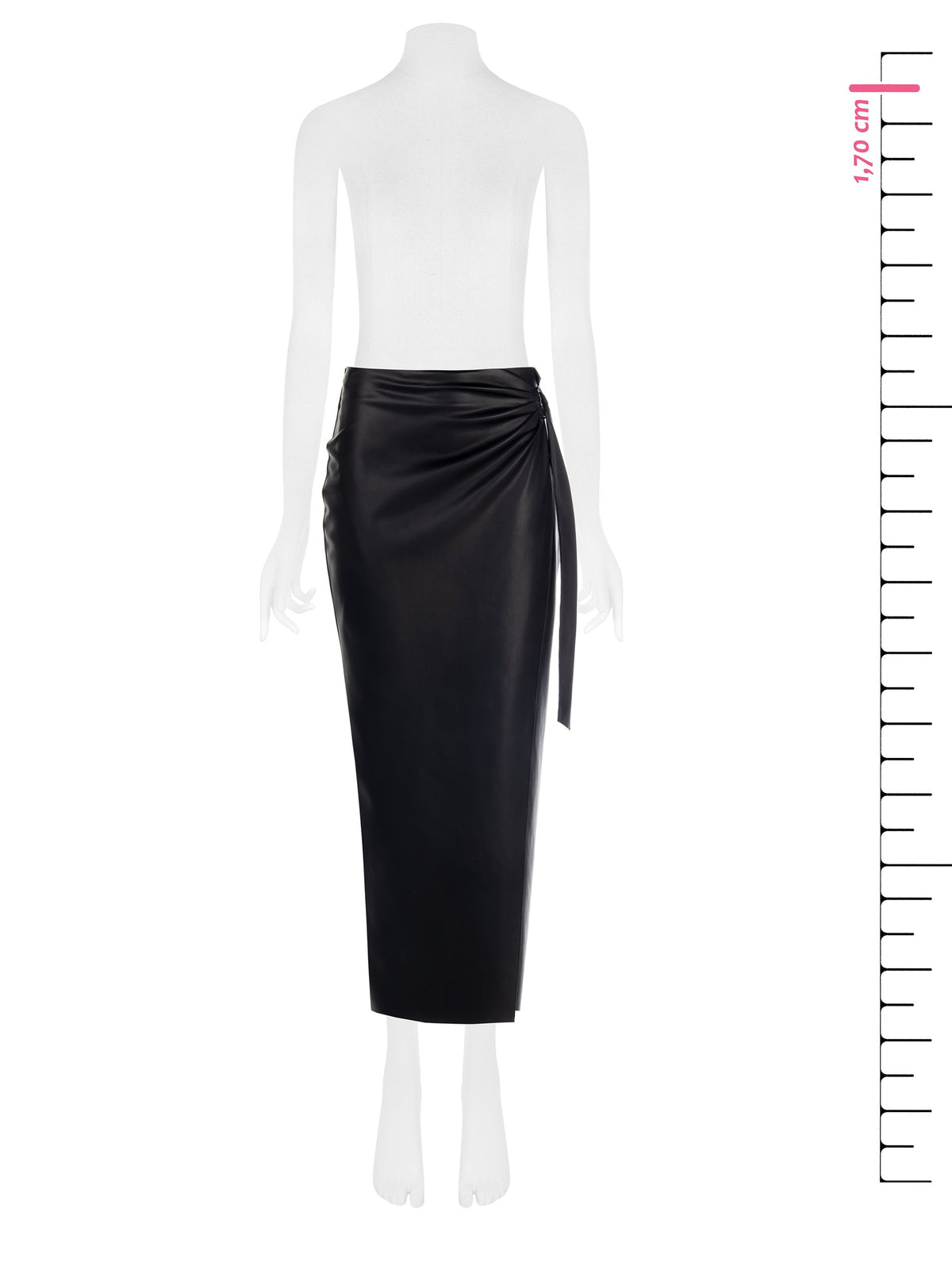 Wrap Faux Leather Skirt