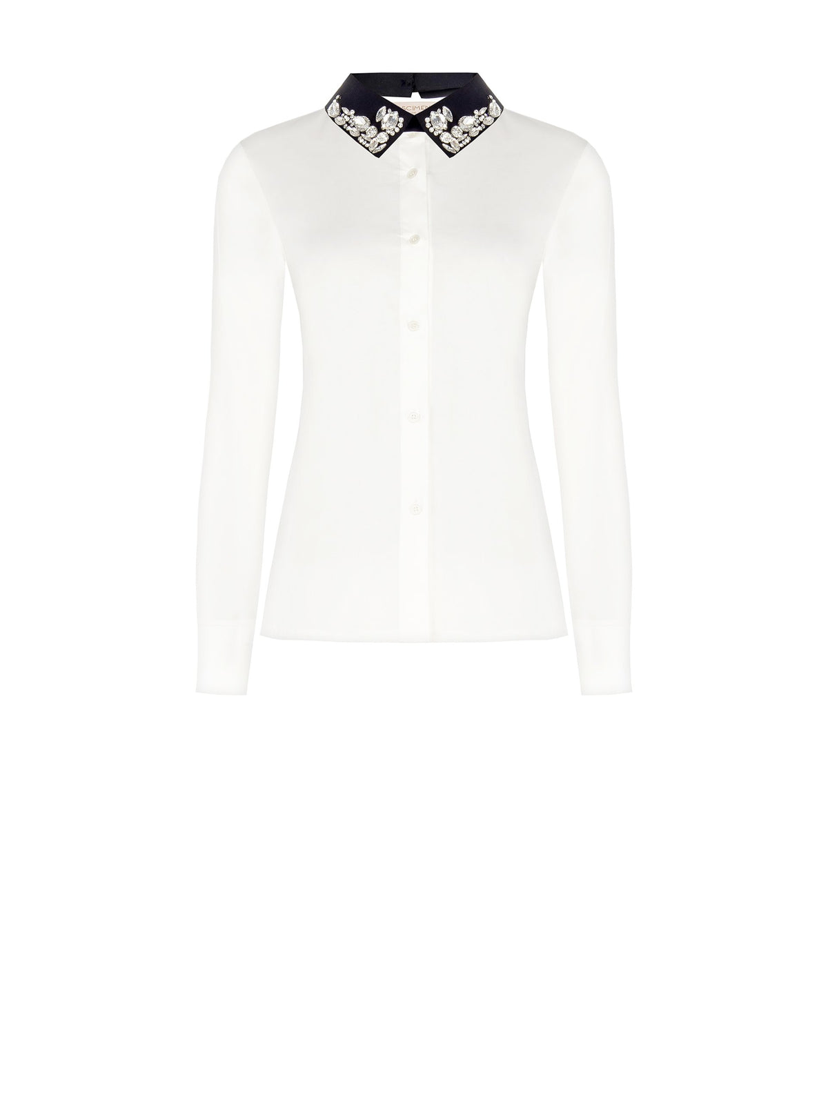 Rhinestone Collar Shirt