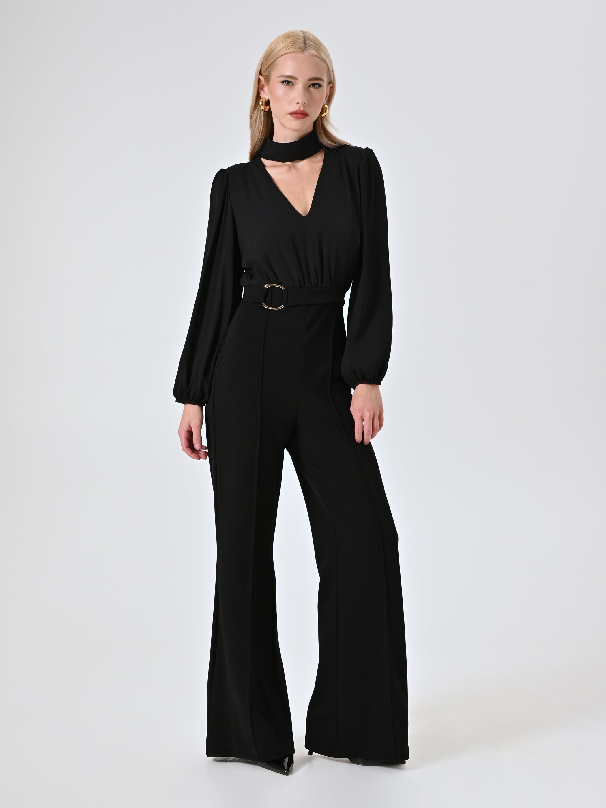 Black Jumpsuit with Buckle