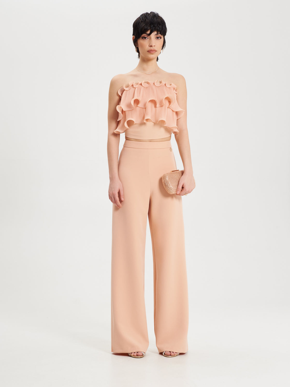 Top with Pleated Rouche