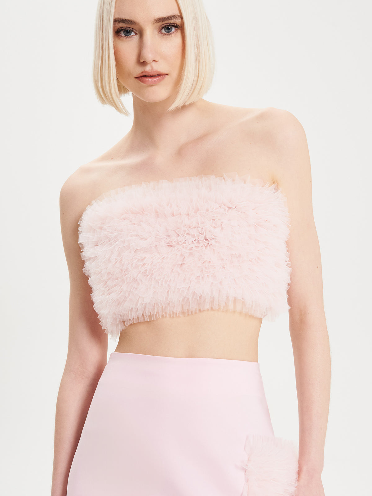 Ruffled Tulle Top
