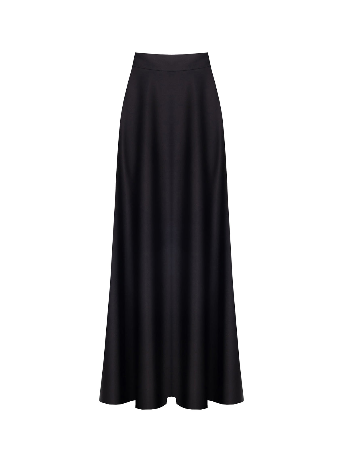 Structured Satin Maxi Skirt