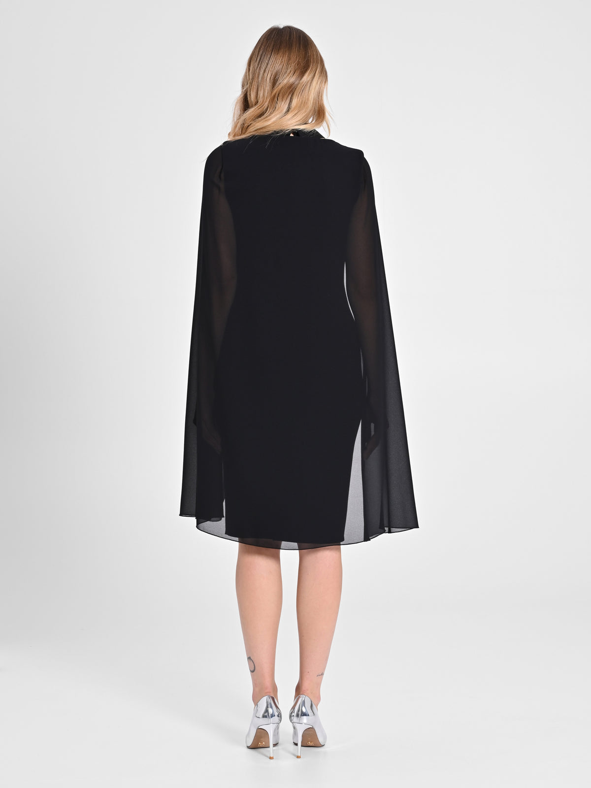 Sheath Dress with Cape and Collar