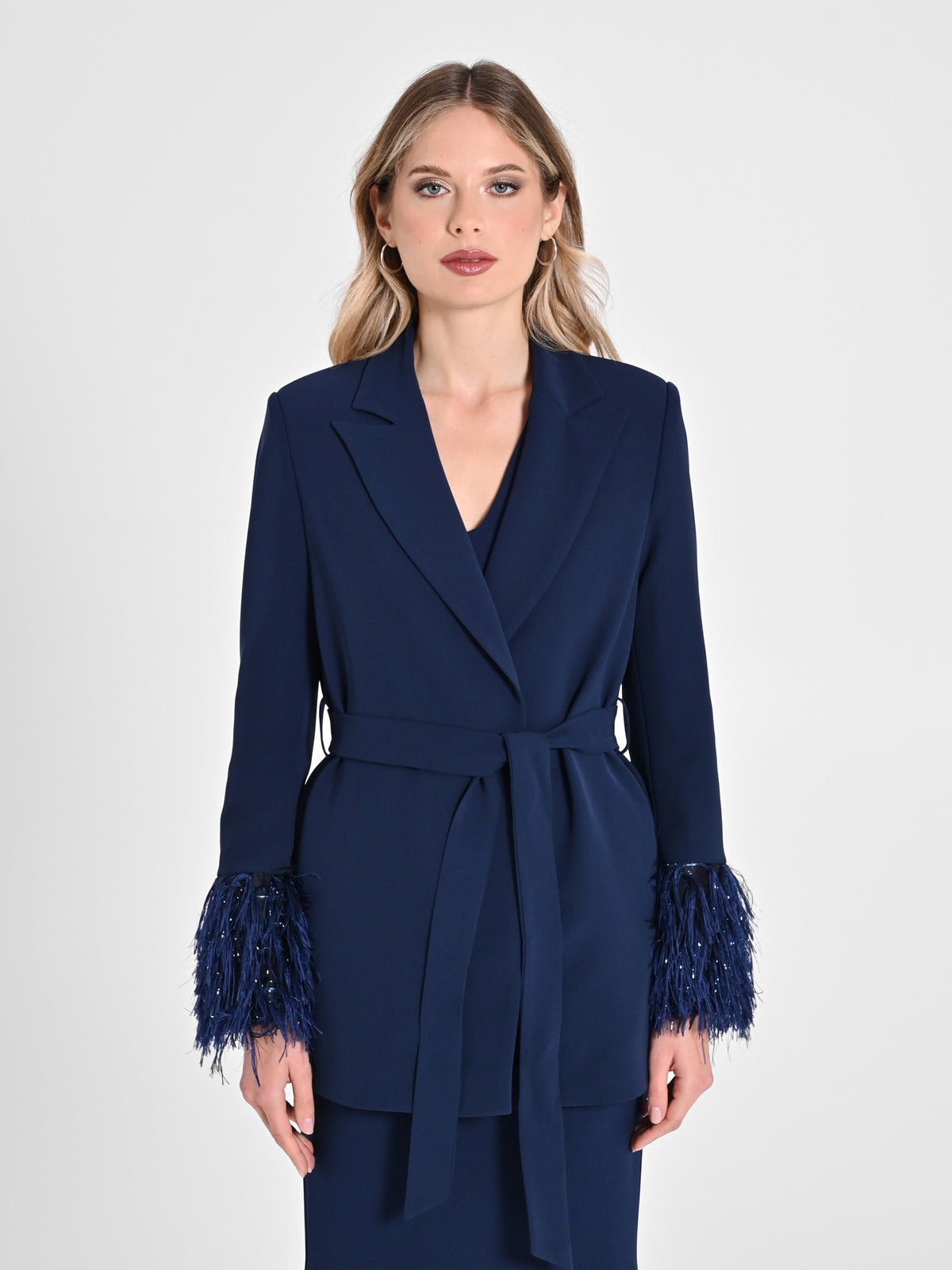 Lurex Feather Jacket