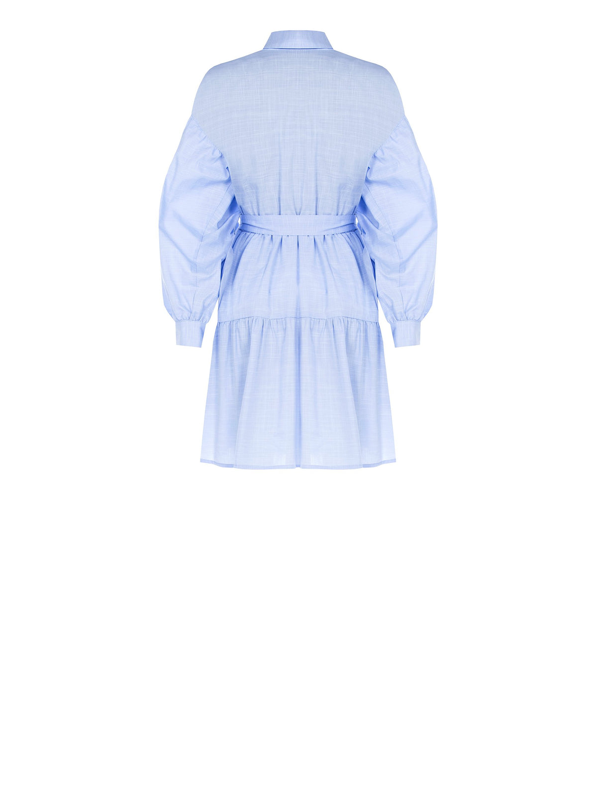 Robe chemise en coton à volants