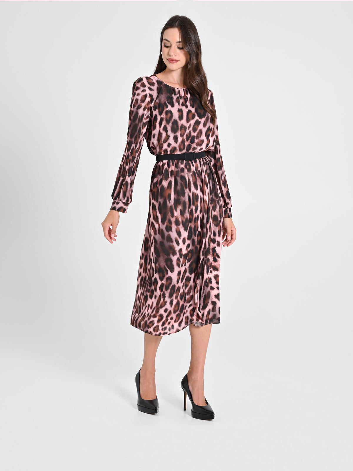 Pink Animal Print Dress