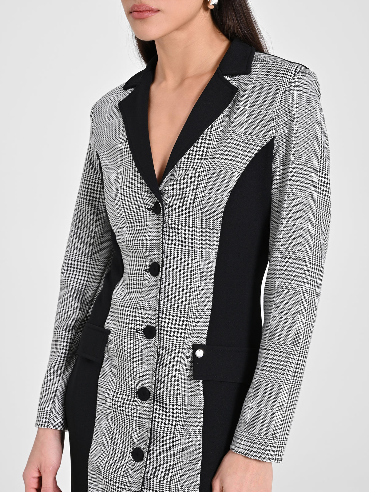 Robe veste à carreaux Glen