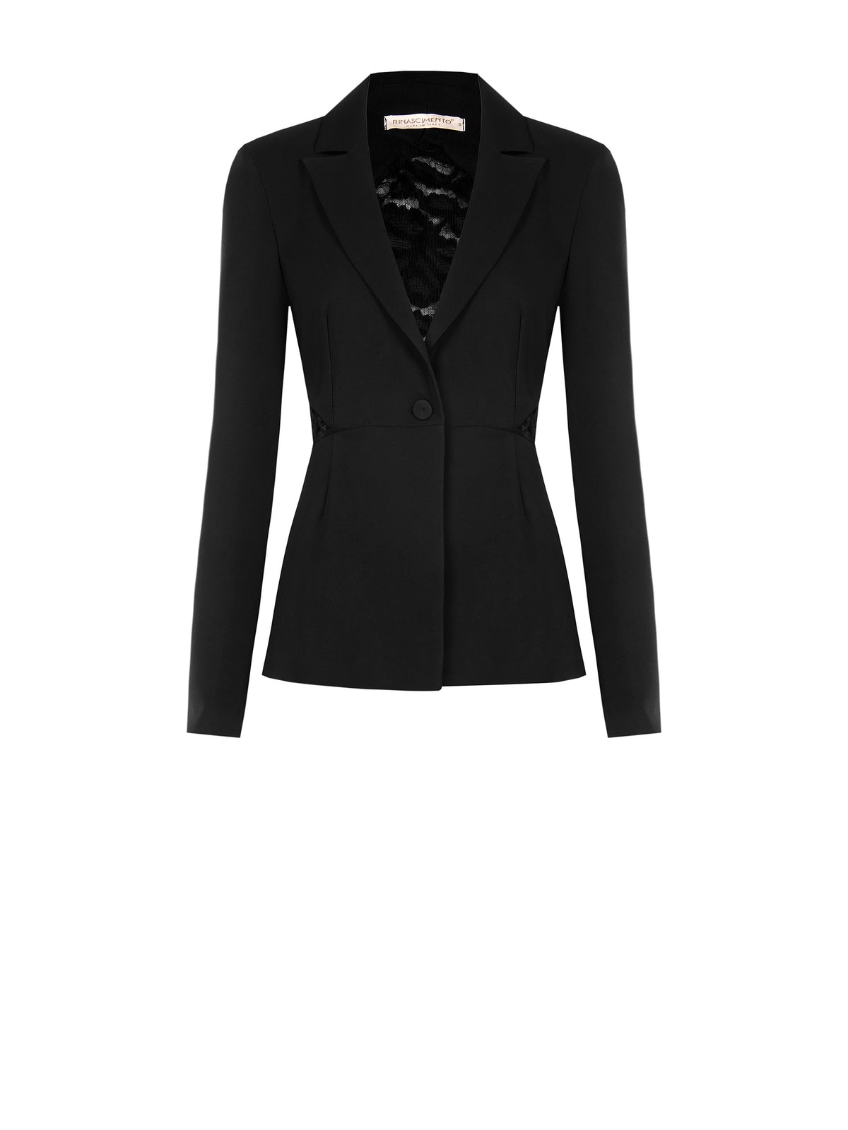 Blazer with Lace Inserts