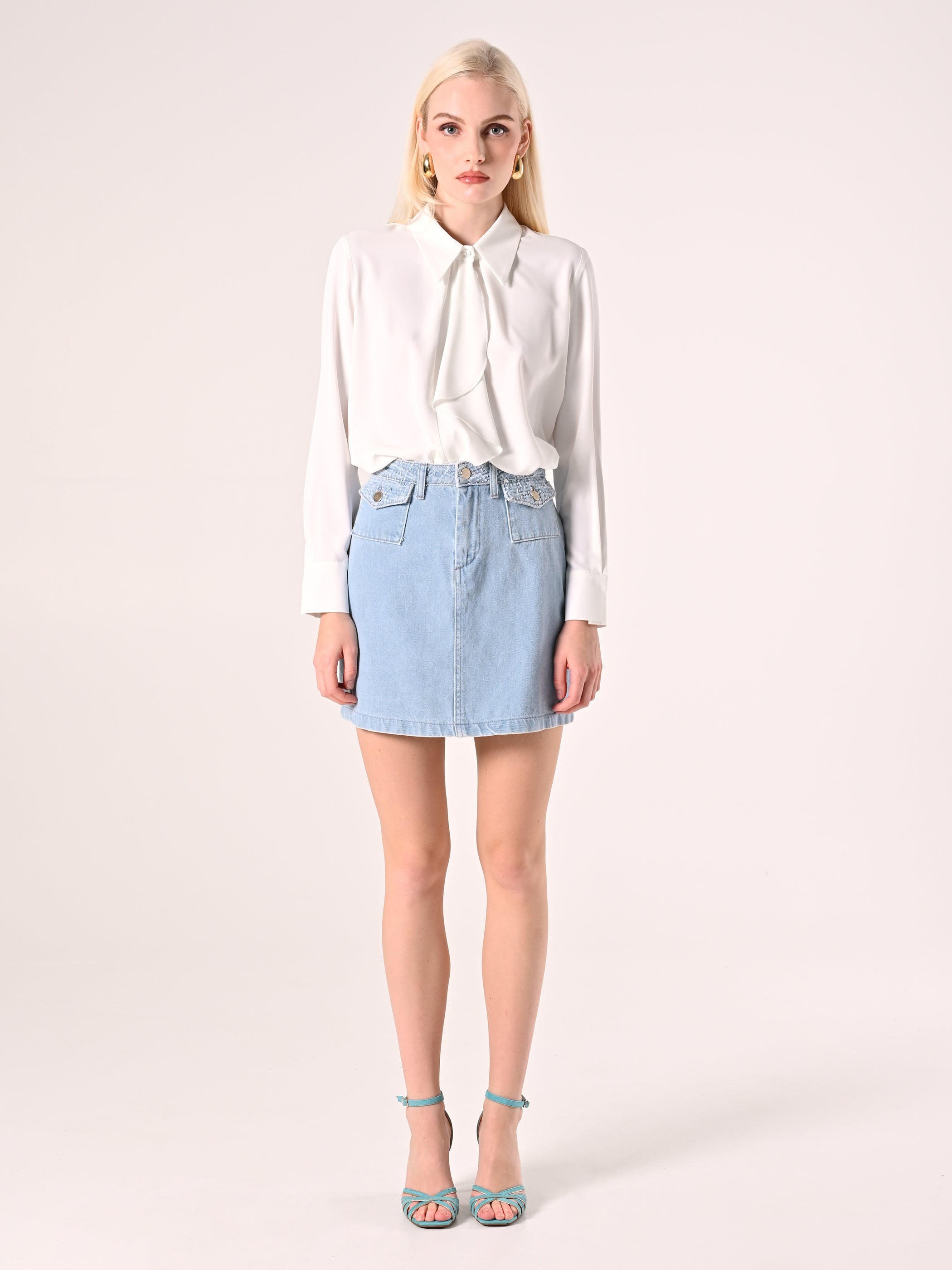 White Blouse with Collar