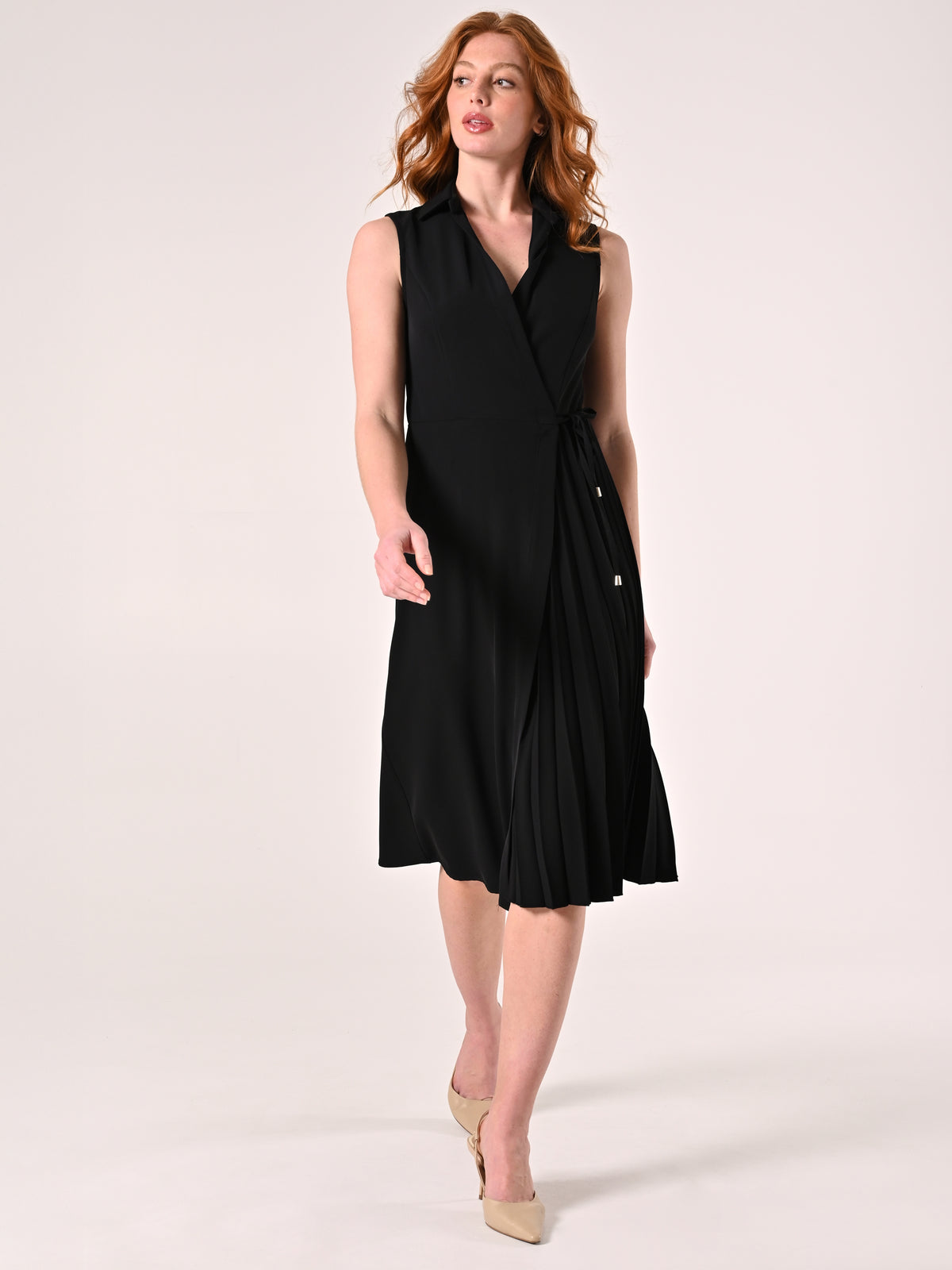 Side-Tie Midi Dress