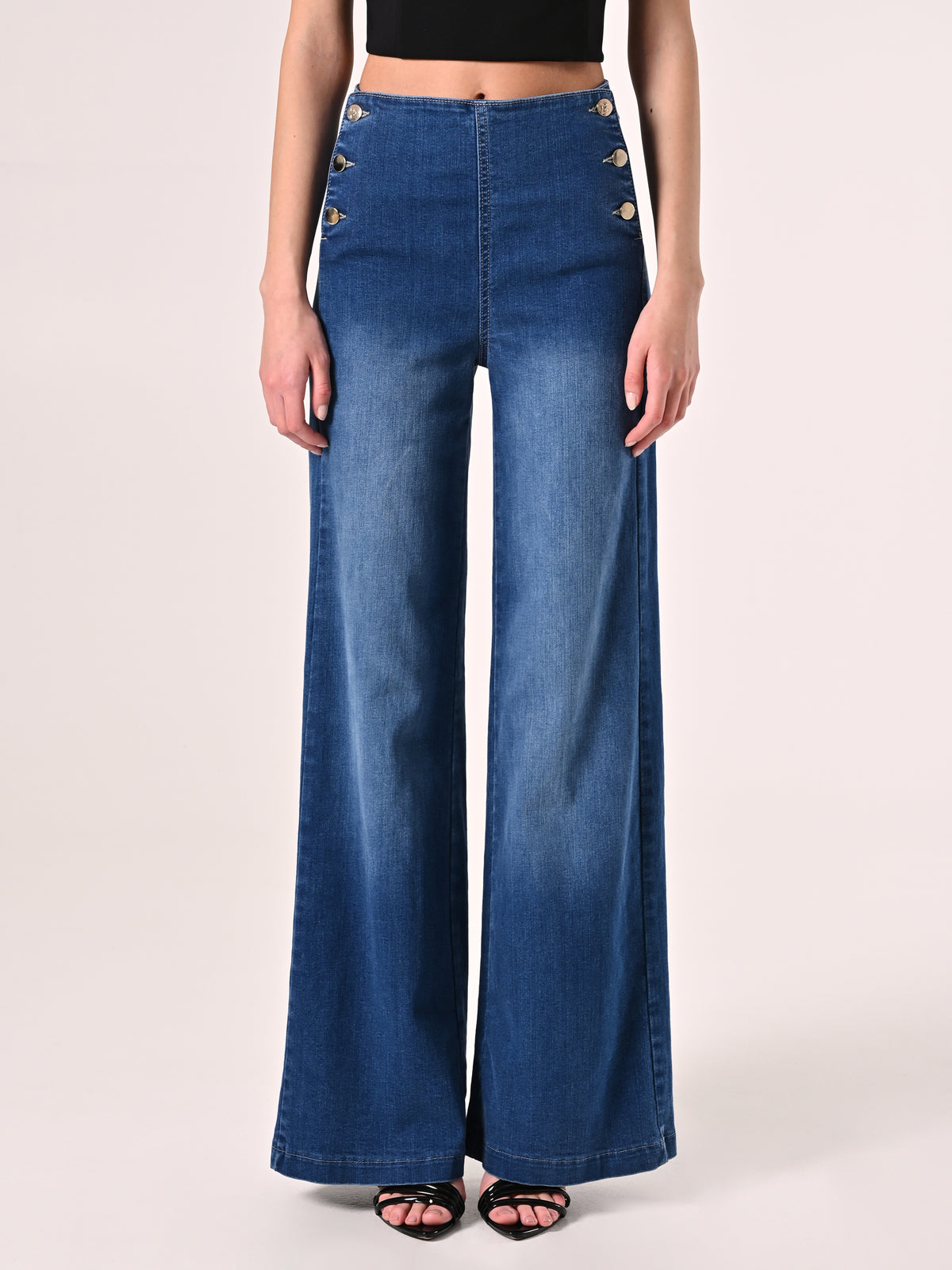 Mid-Rise Flared Jeans