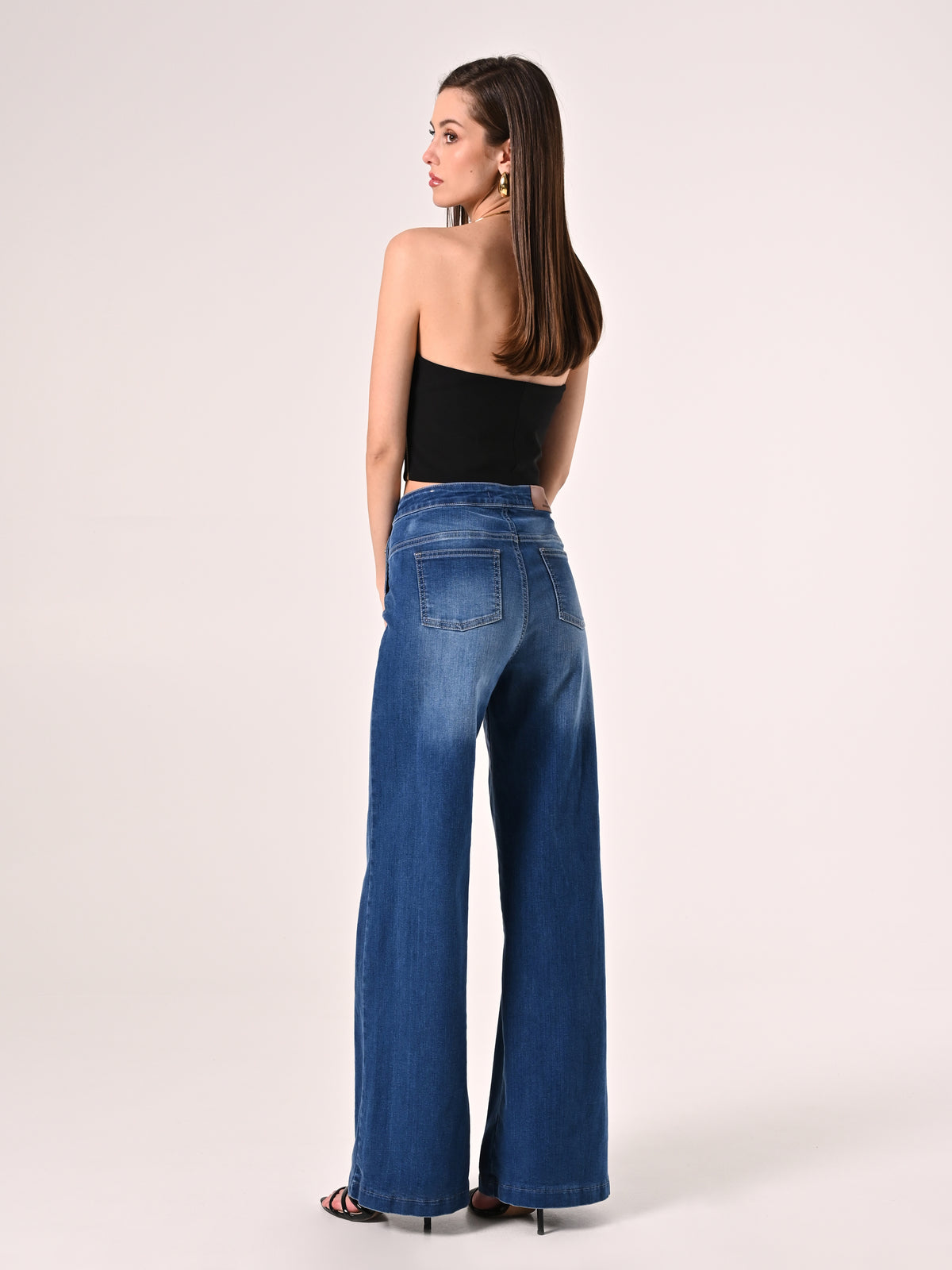 Mid-Rise Flared Jeans