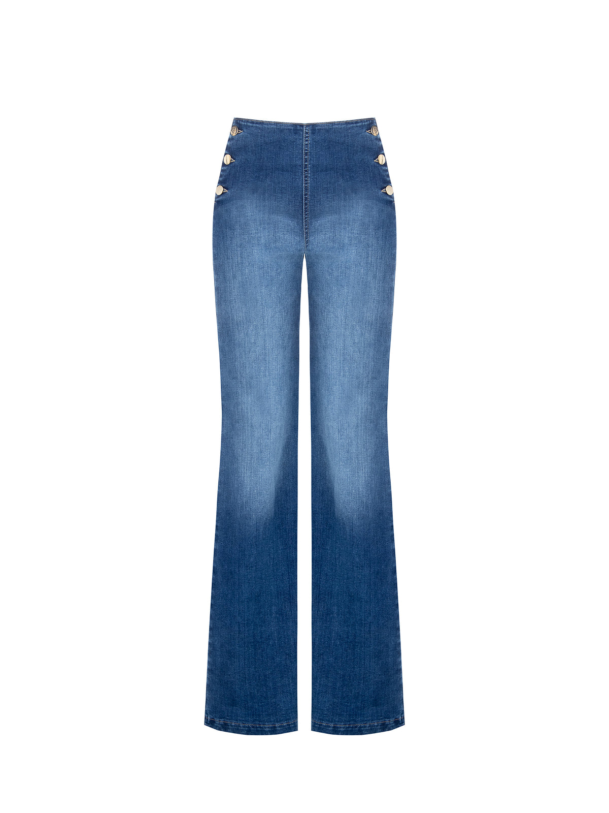 Mid-Rise Flared Jeans