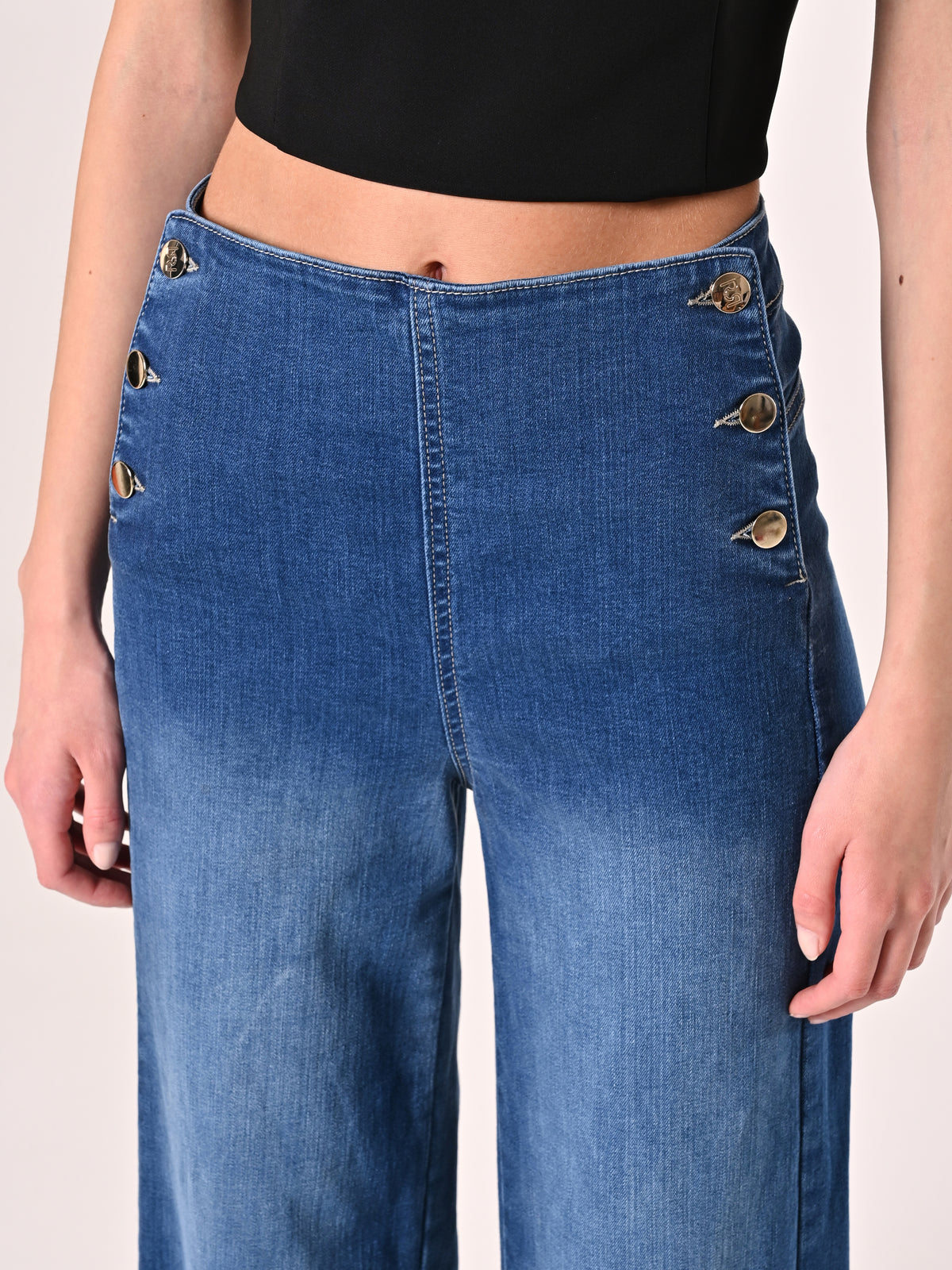 Mid-Rise Flared Jeans