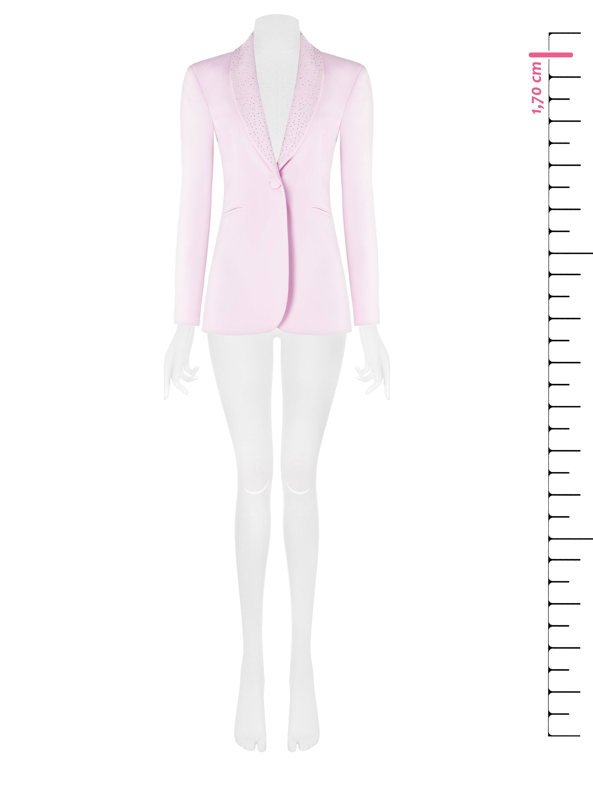 Fitted Blazer with Rhinestones