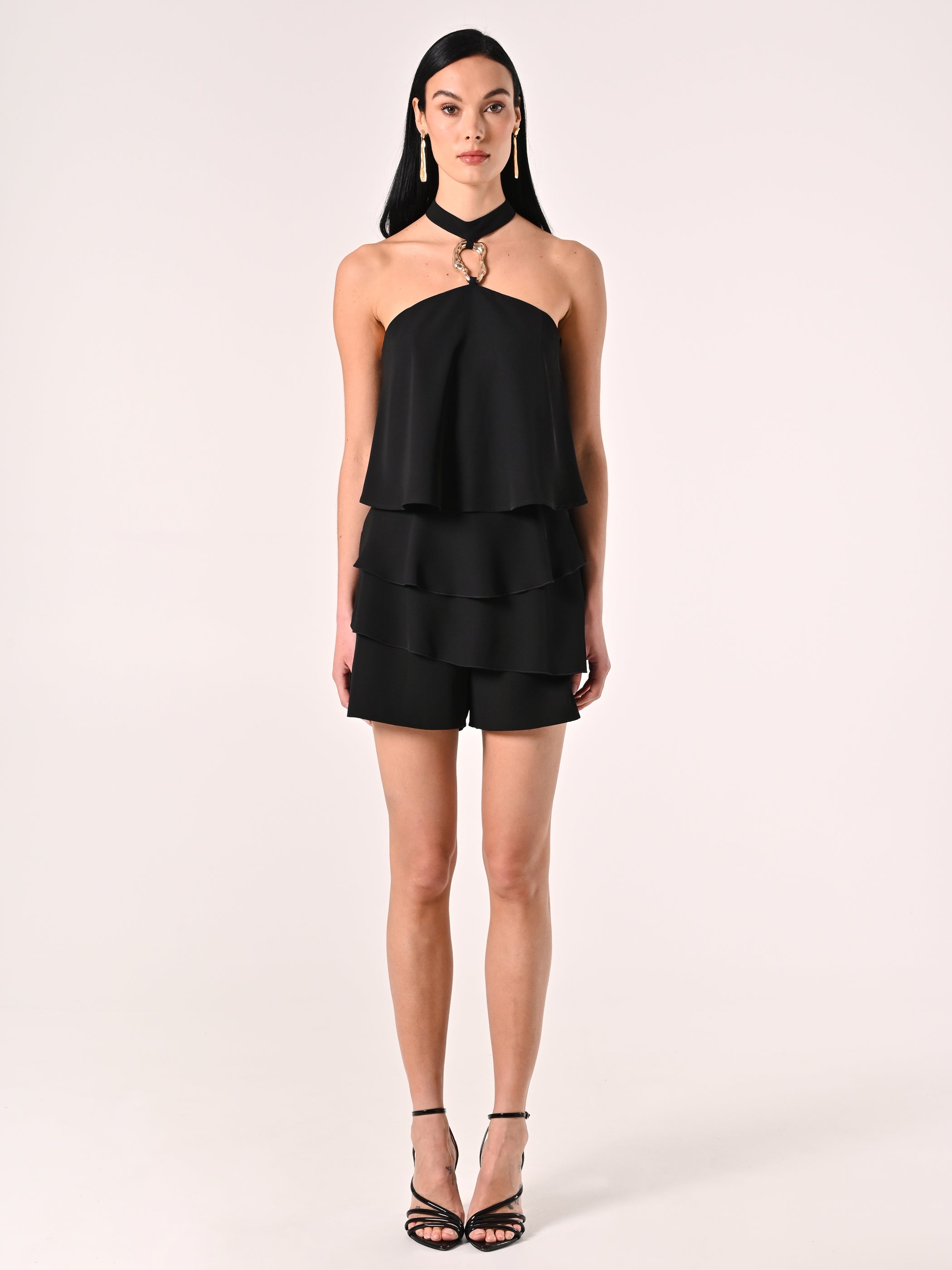 Ruffle Short Jumpsuit