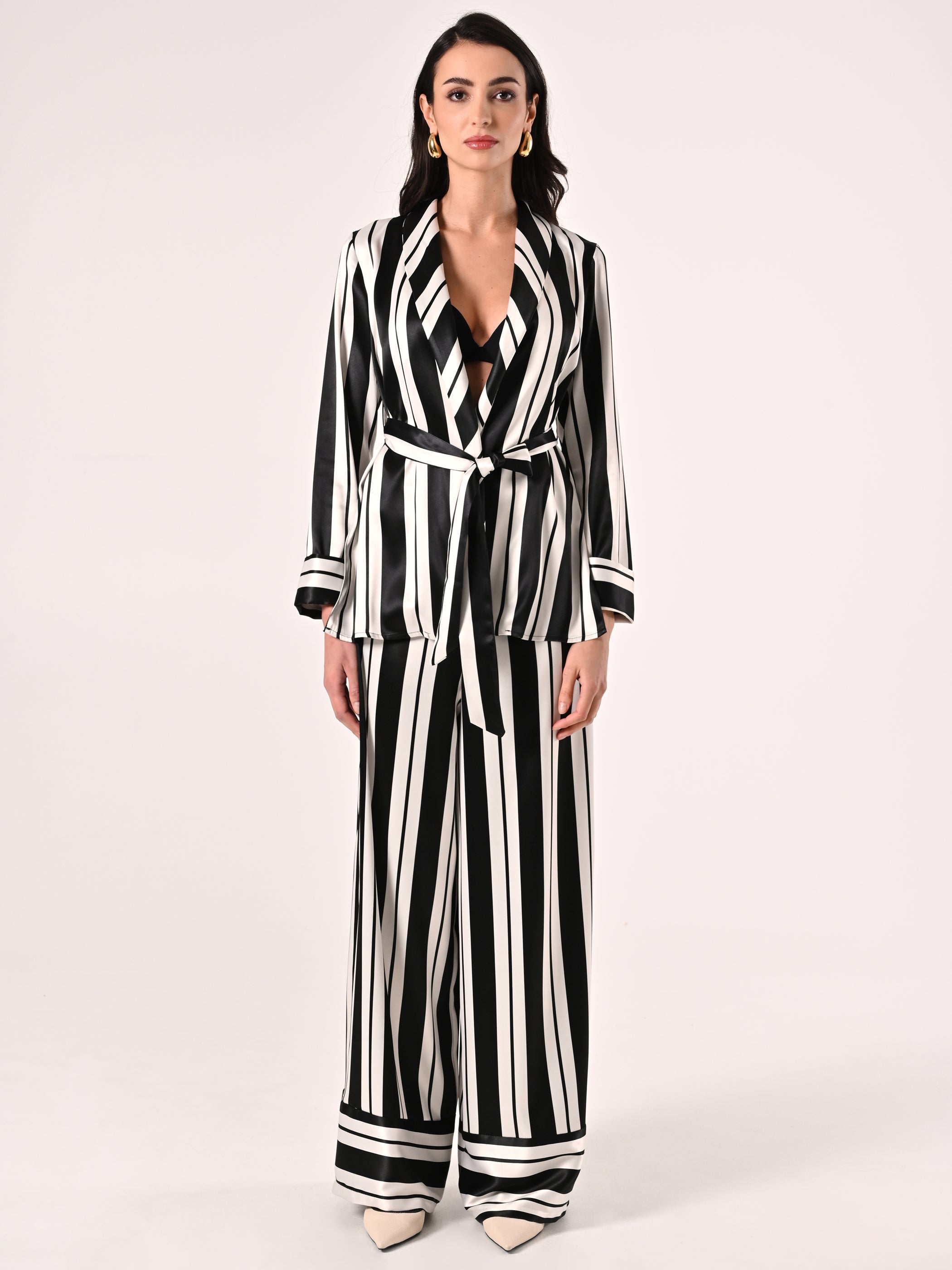 Black & White Light Striped Jacket