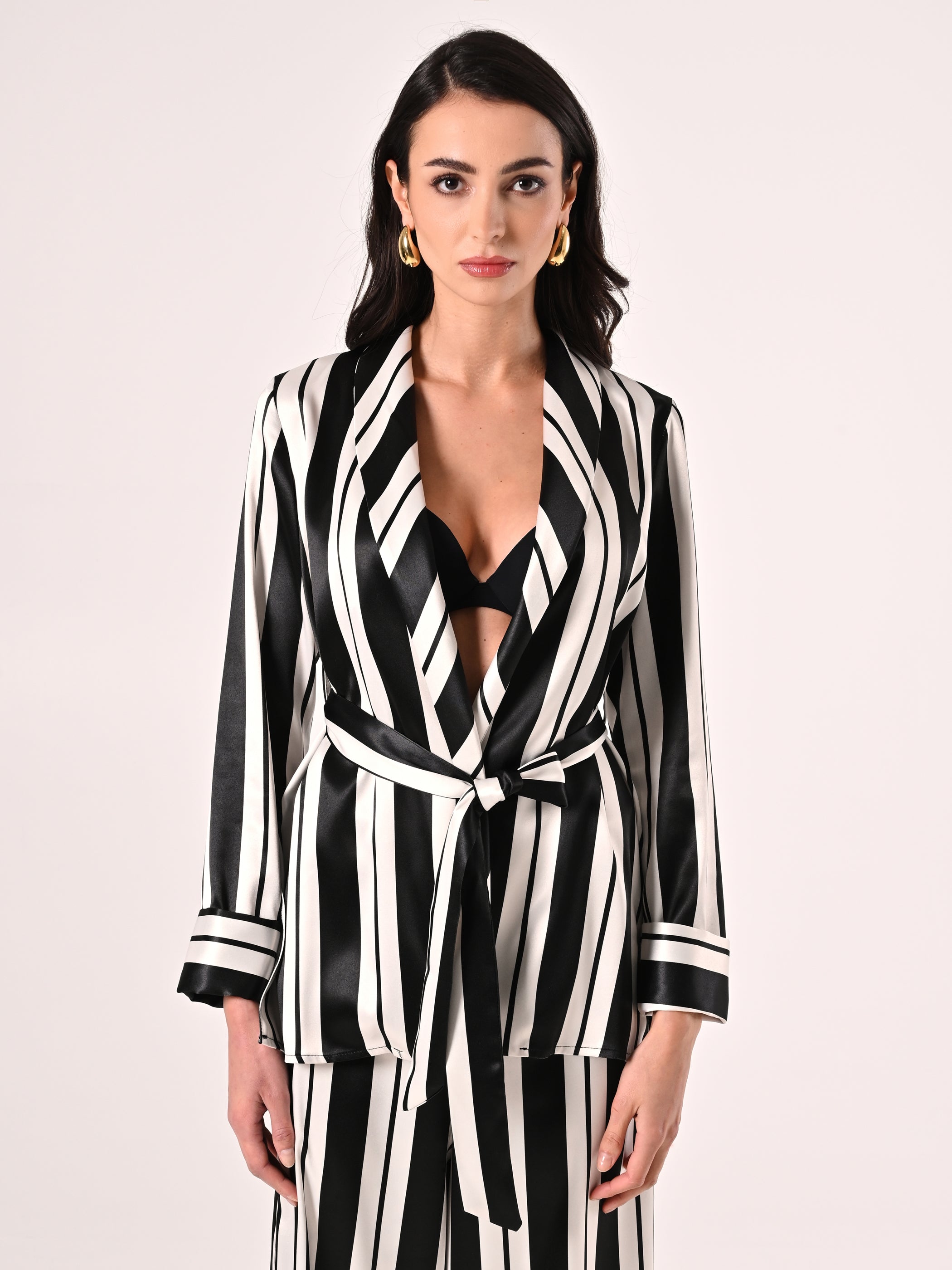 Black & White Light Striped Jacket