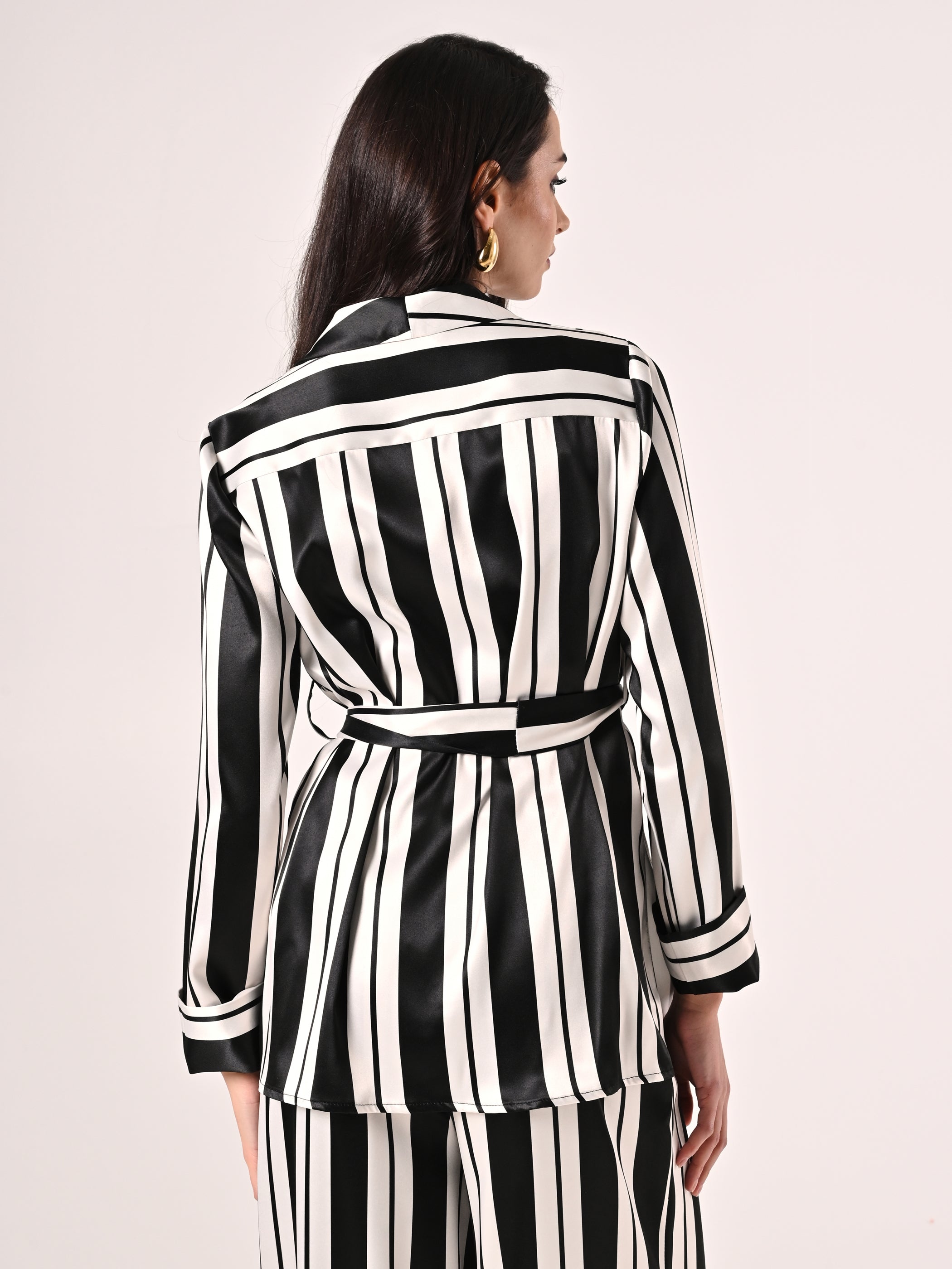 Black & White Light Striped Jacket