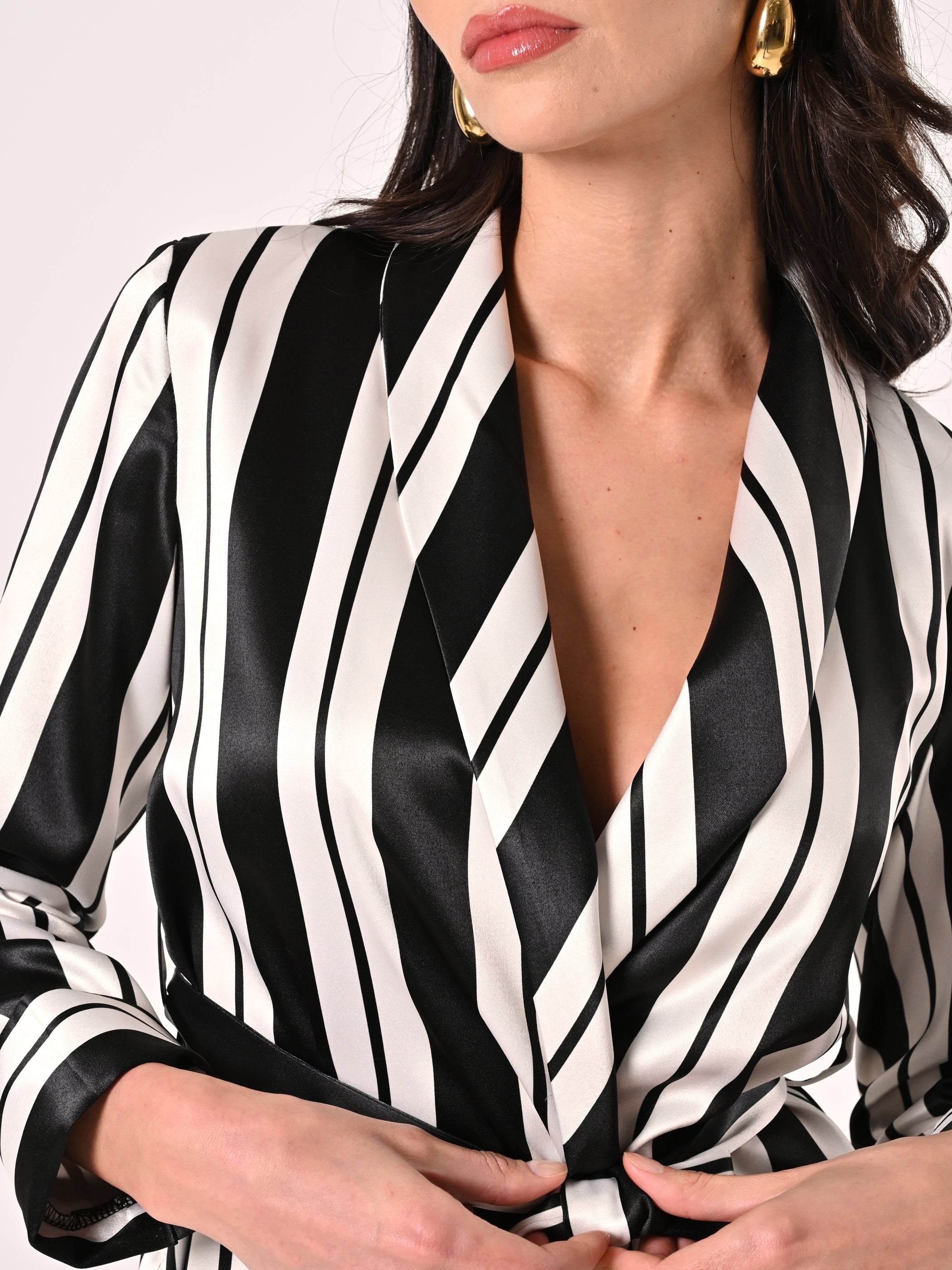 Black & White Light Striped Jacket