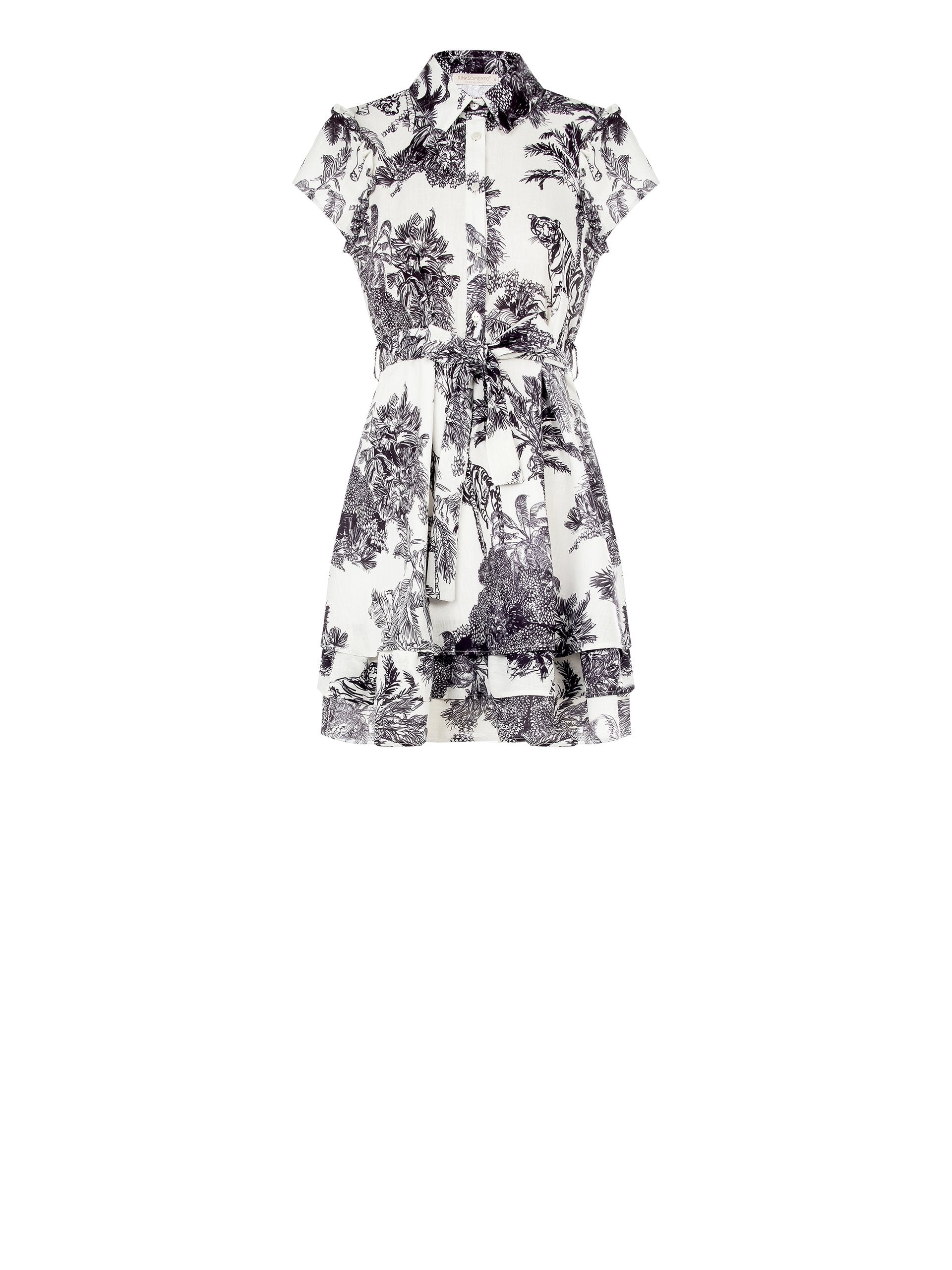 Chemise Dress with Jungle-Print