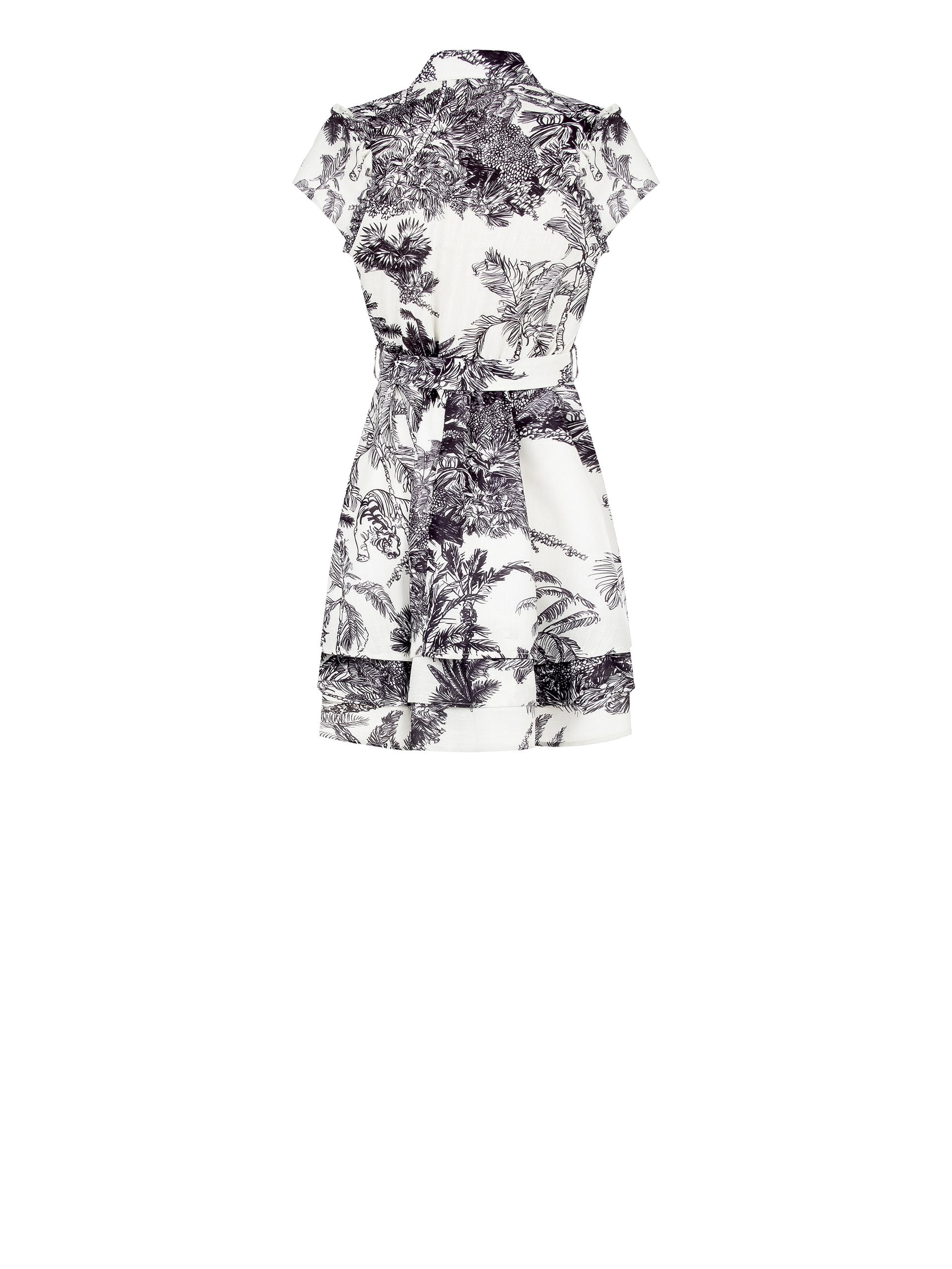 Chemise Dress with Jungle-Print