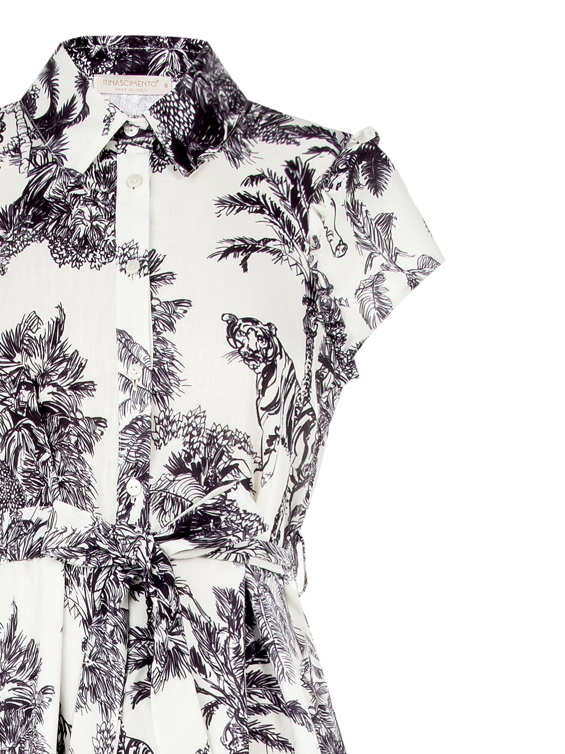 Chemise Dress with Jungle-Print
