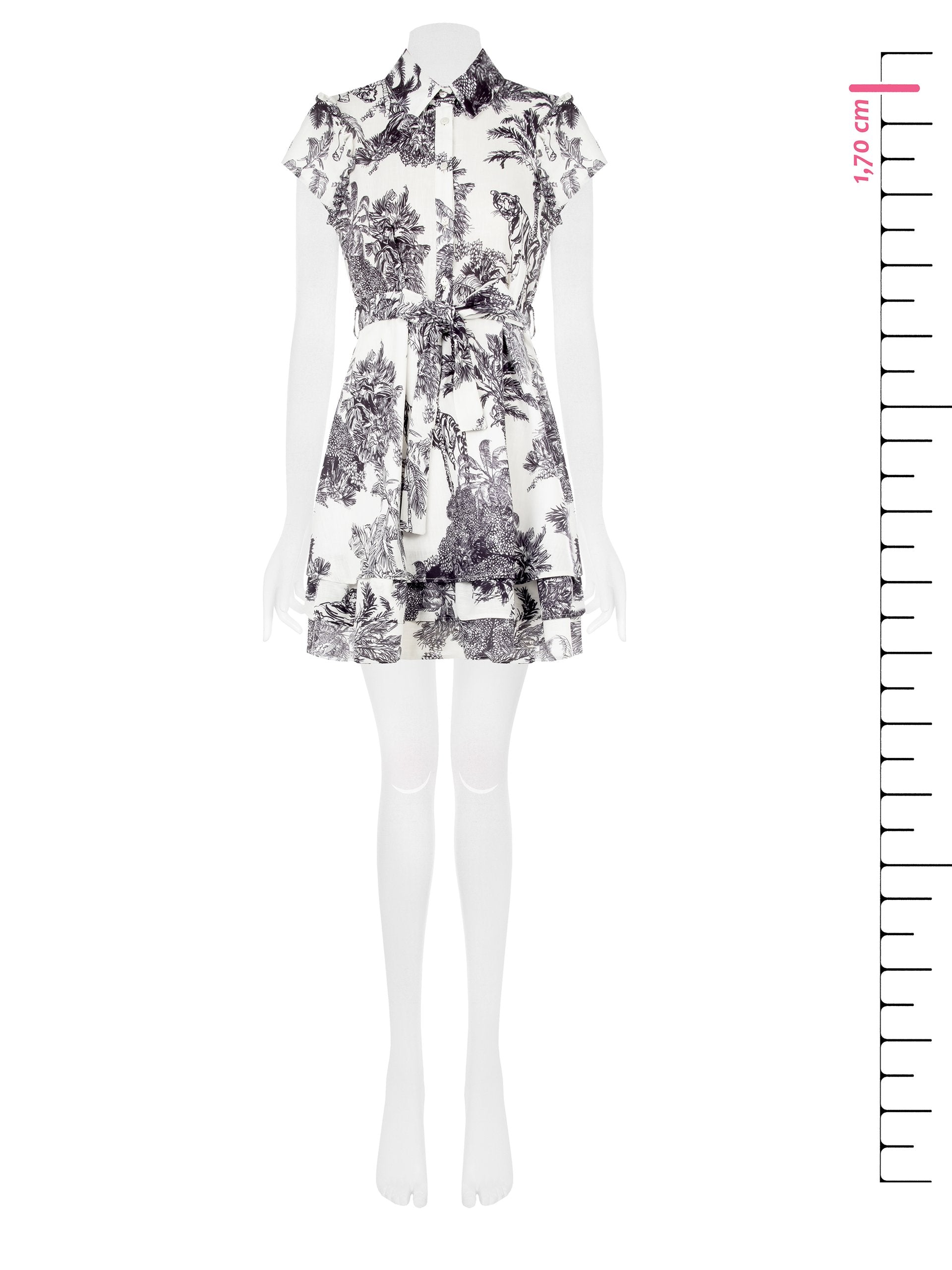 Chemise Dress with Jungle-Print