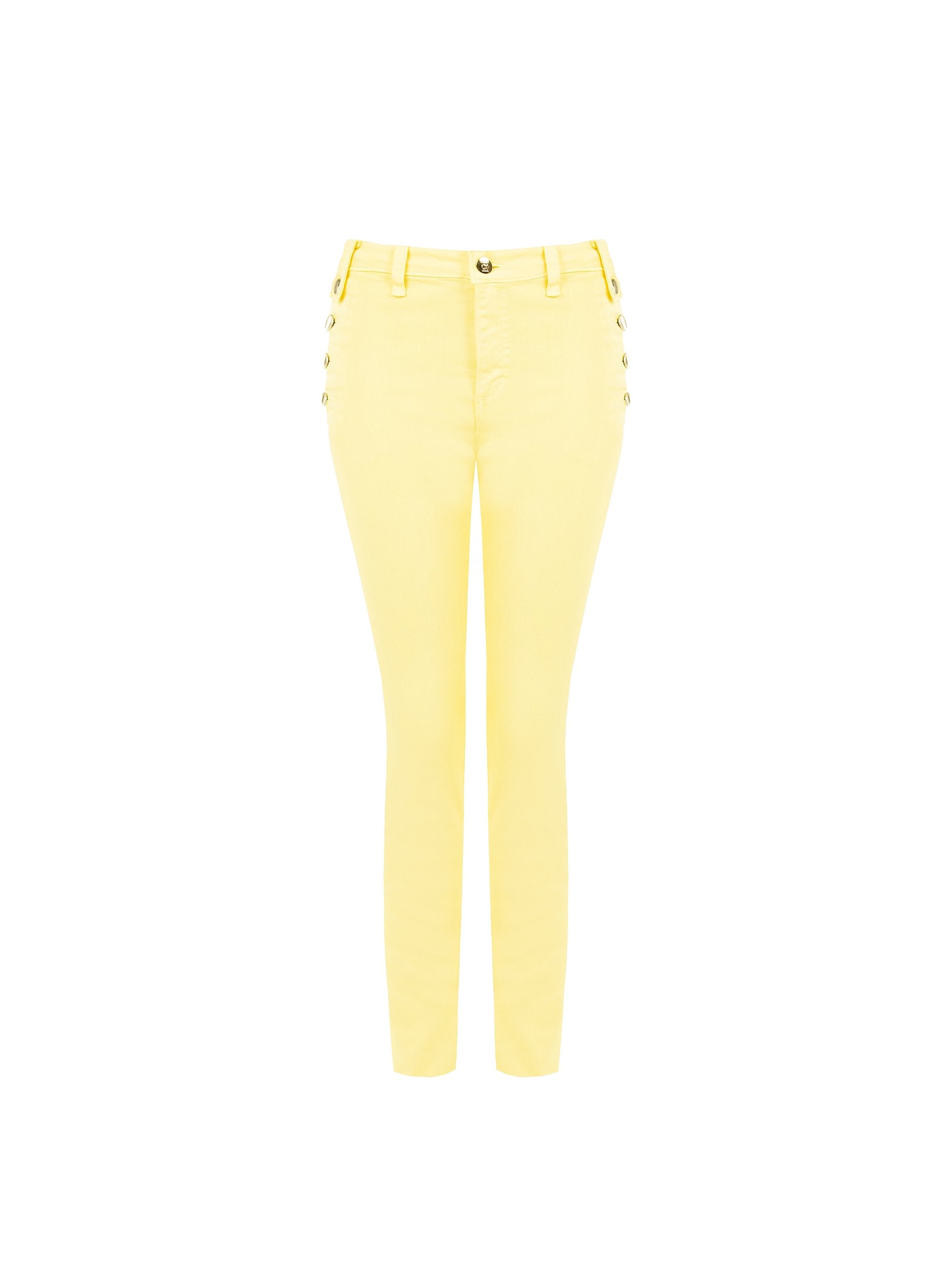 Skinny Jeans with Side Buttons