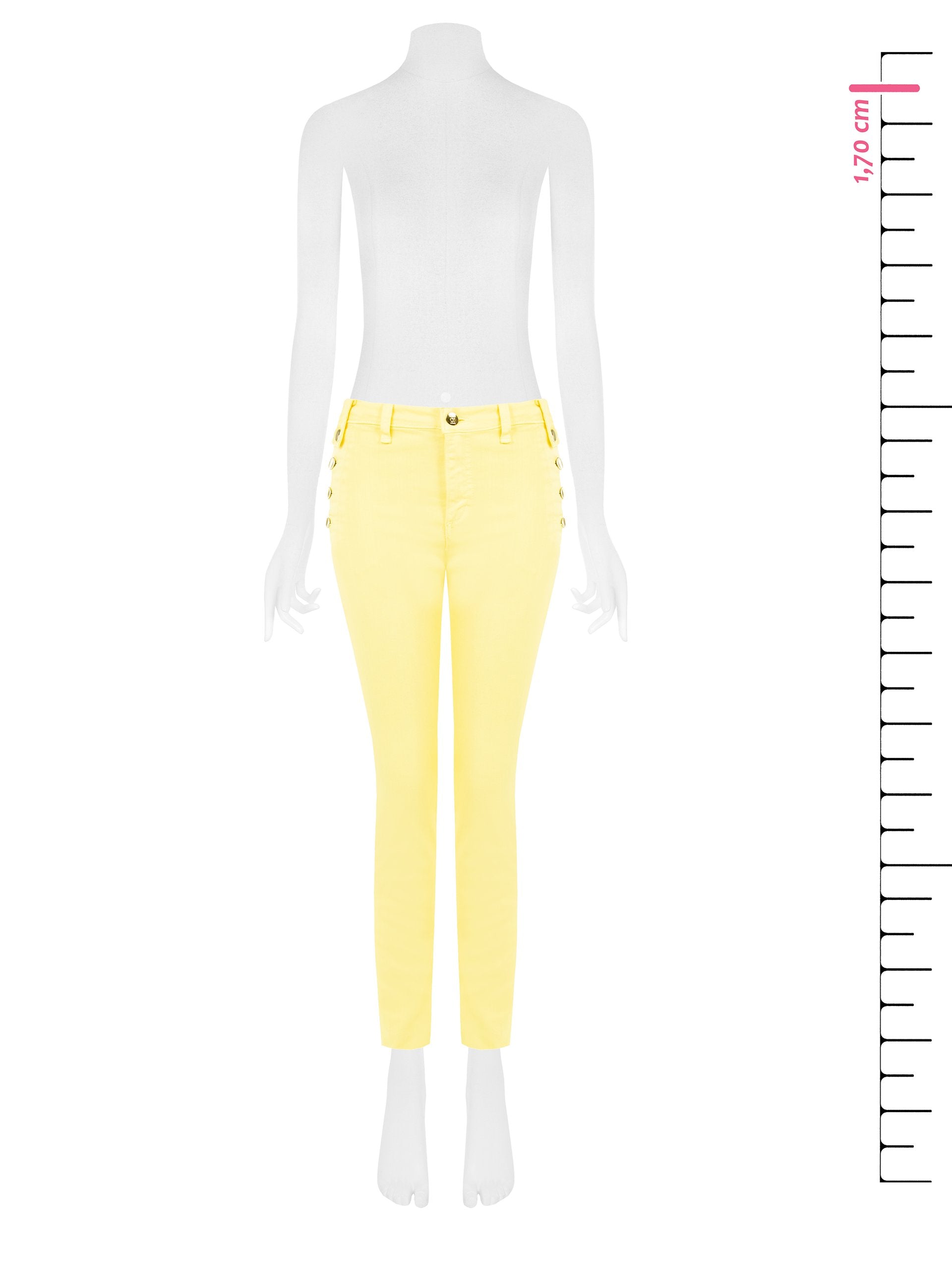Skinny Jeans with Side Buttons