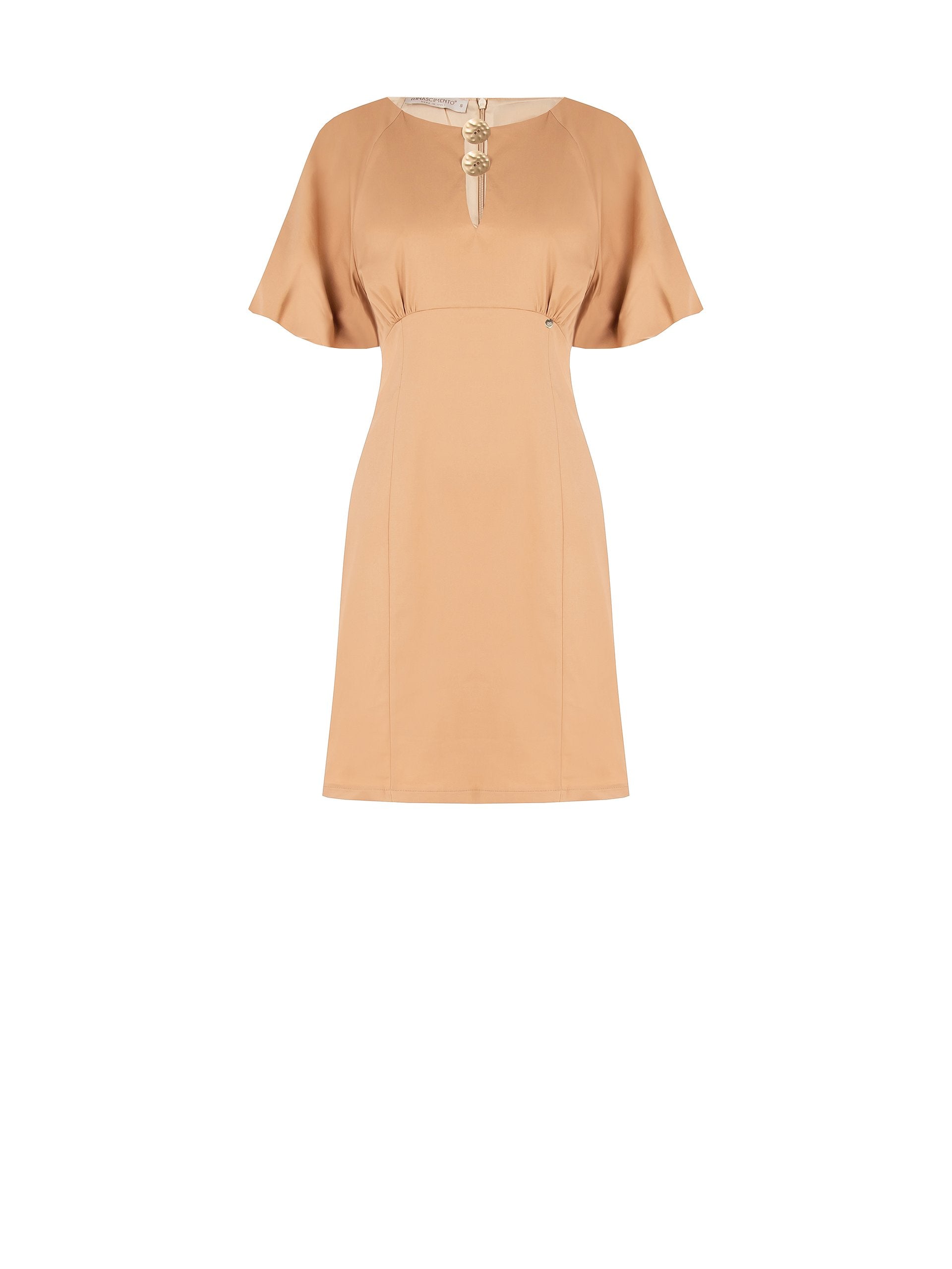 Short Flared Dress with Teardrop Cut-out